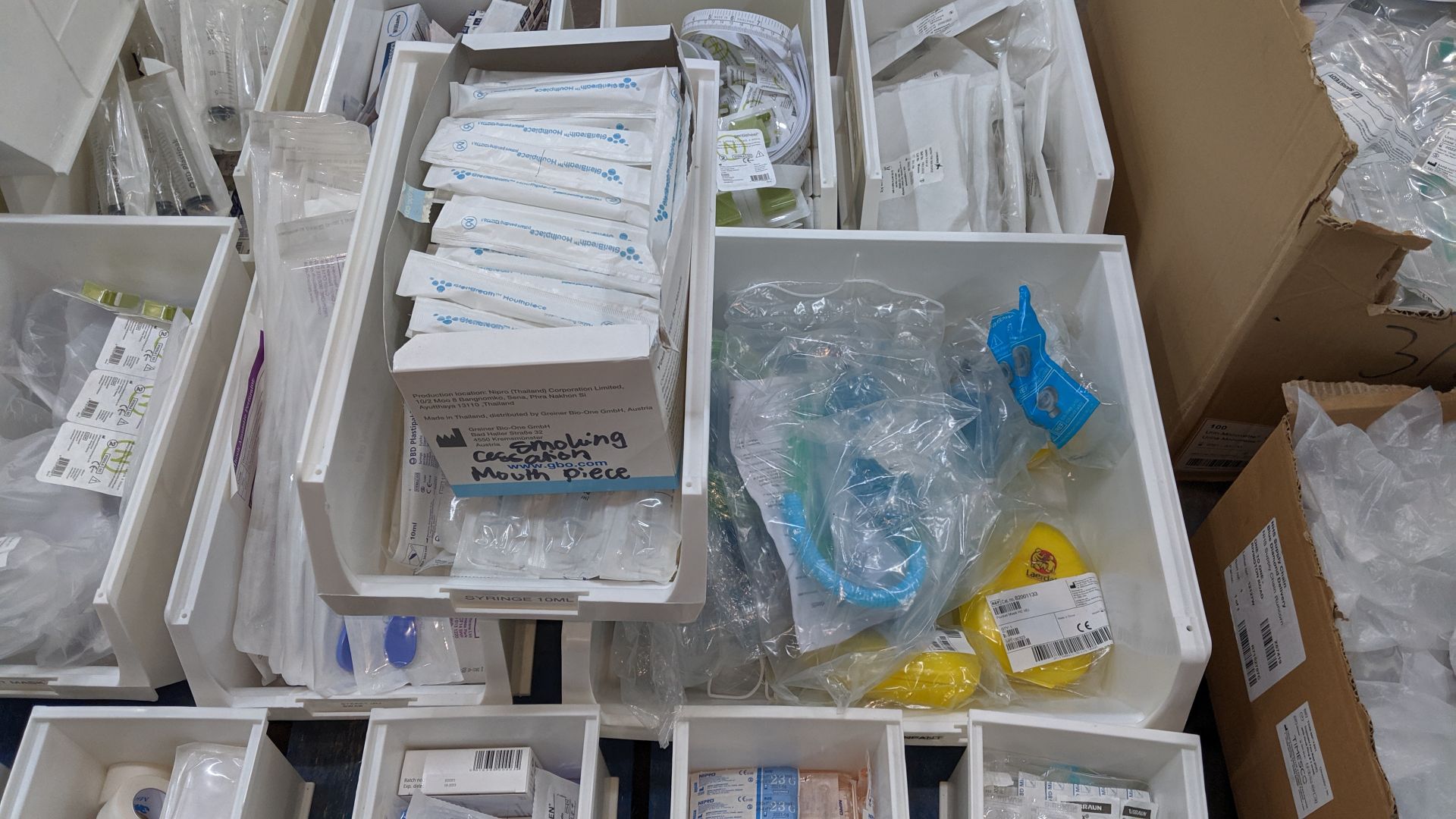 Contents of a pallet of medical supplies consisting of a large quantity of plastic bins & their - Image 9 of 10