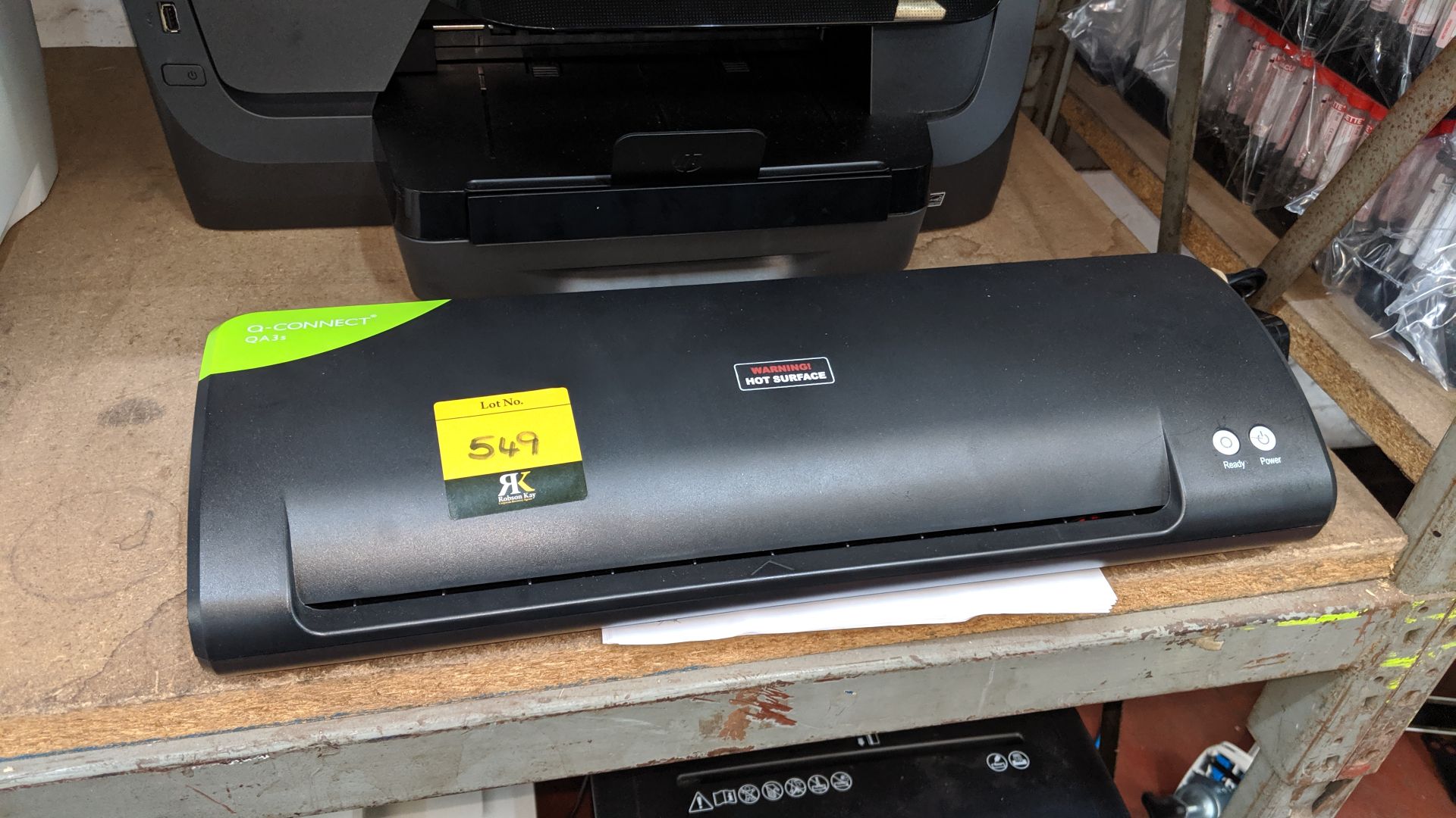 Q-Connect QA3S A4 & A3 hot & cold laminator. This is one of a large number of lots used/owned by One