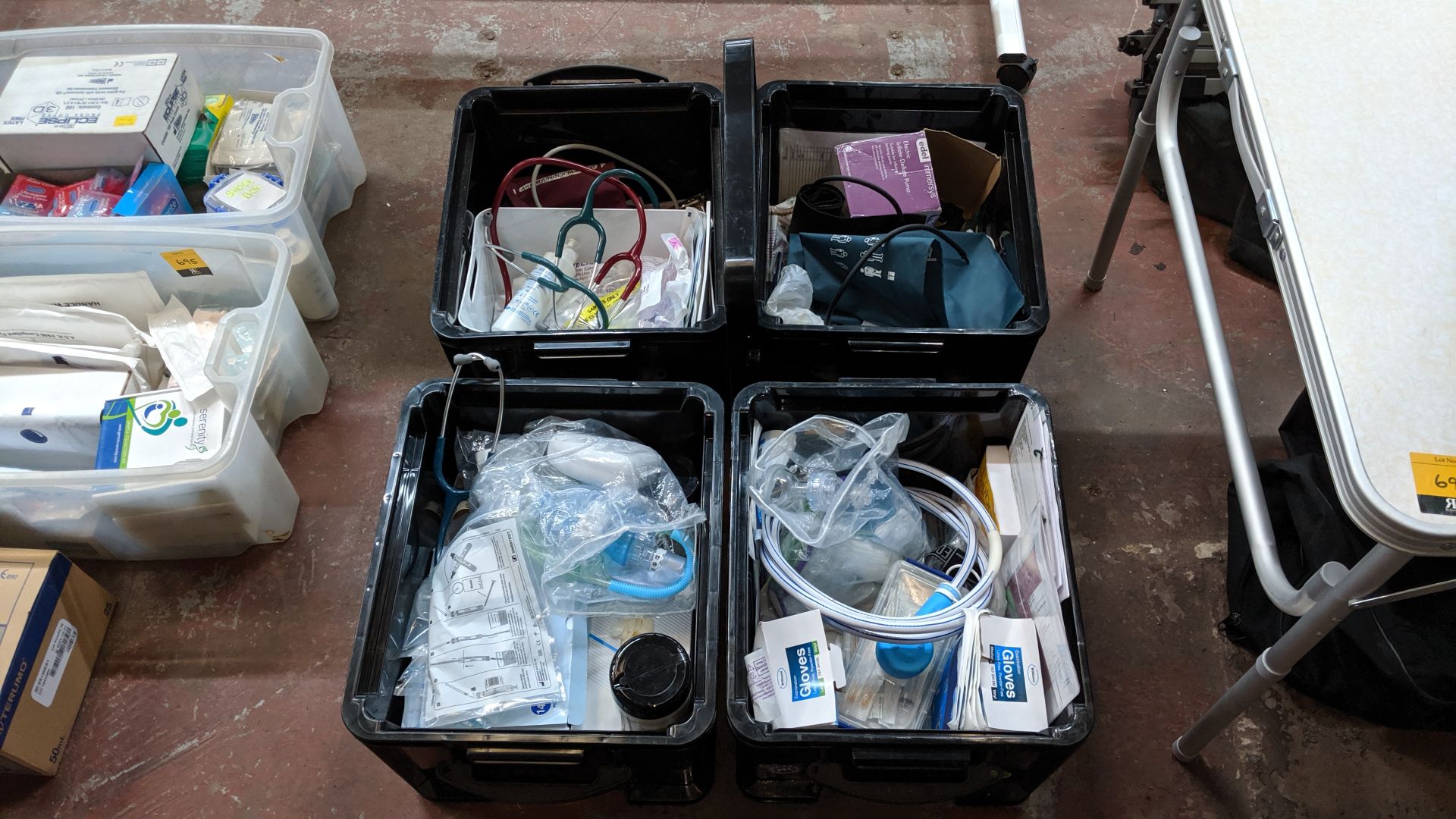 4 crates & their contents of medical equipment - crates included. This is one of a large number of