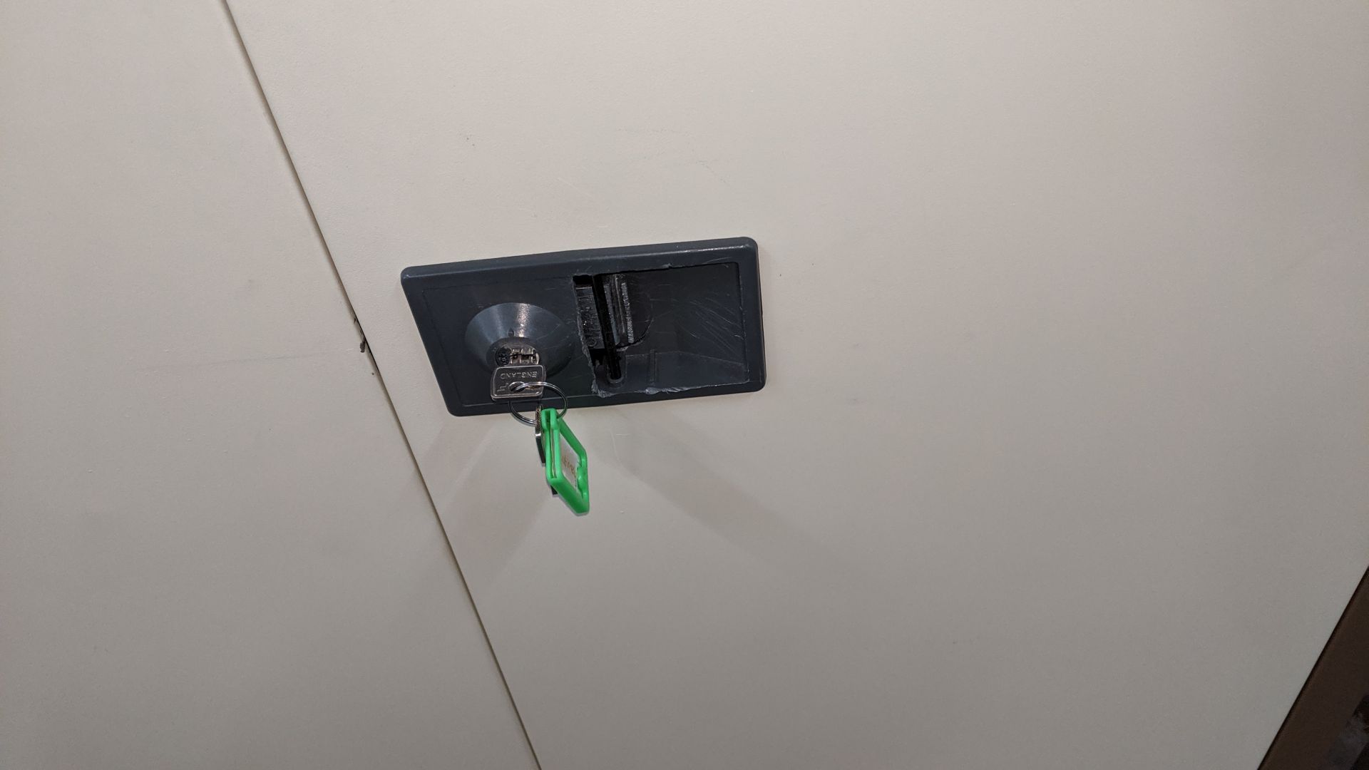 Brown metal stationery cupboard with keys. This is one of a large number of lots used/owned by One - Image 5 of 5