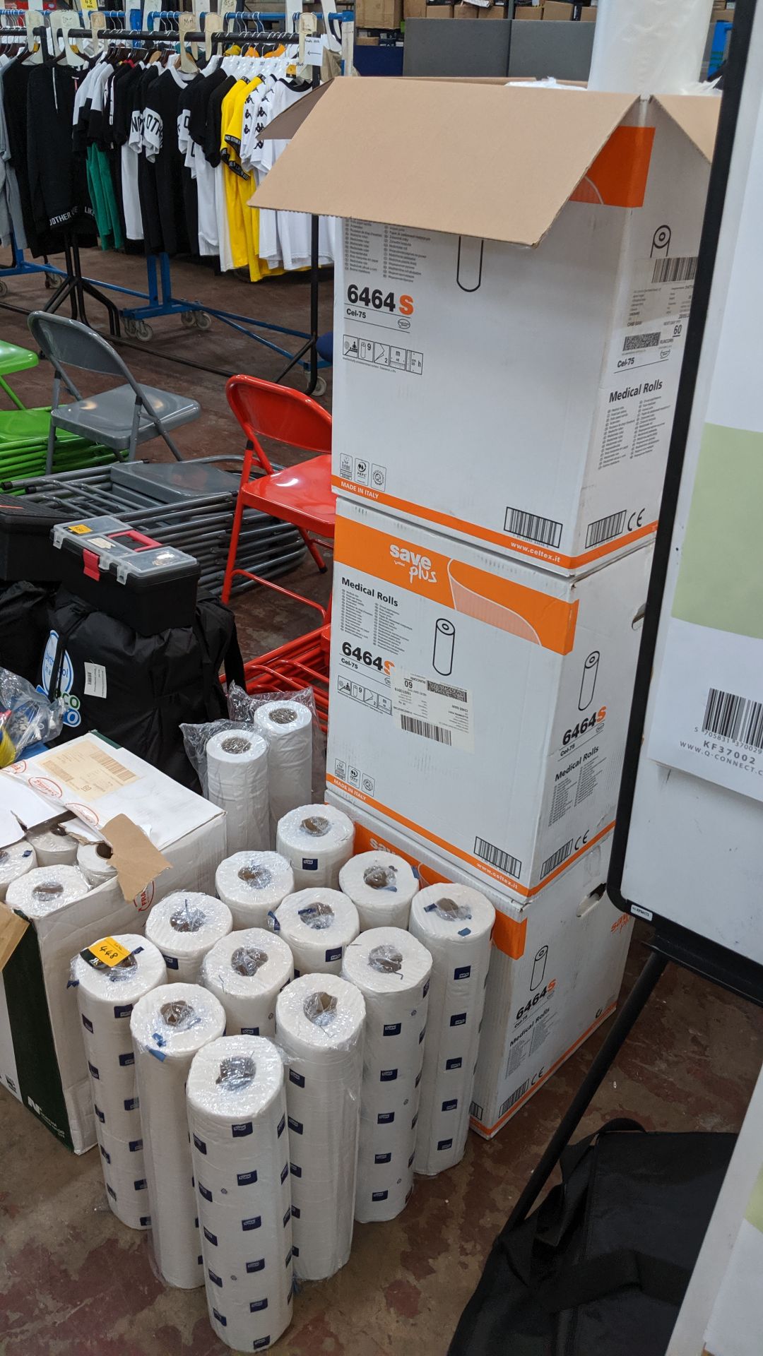 Quantity of medical rolls. This is one of a large number of lots used/owned by One To One (North