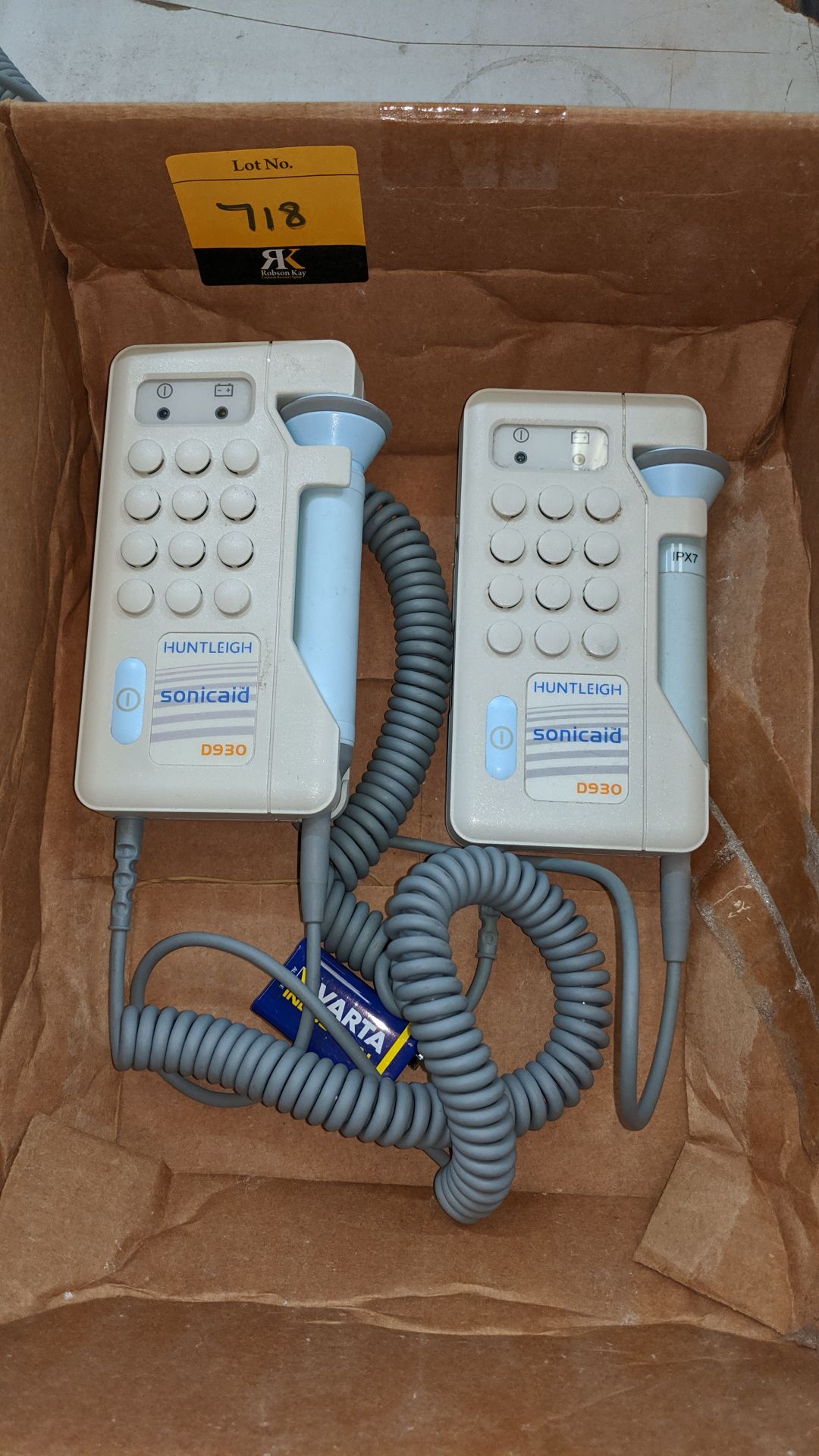 2 off Huntleigh Sonicaid D930 Fetal Doppler testers - in a box marked as being faulty. This is one - Image 2 of 4