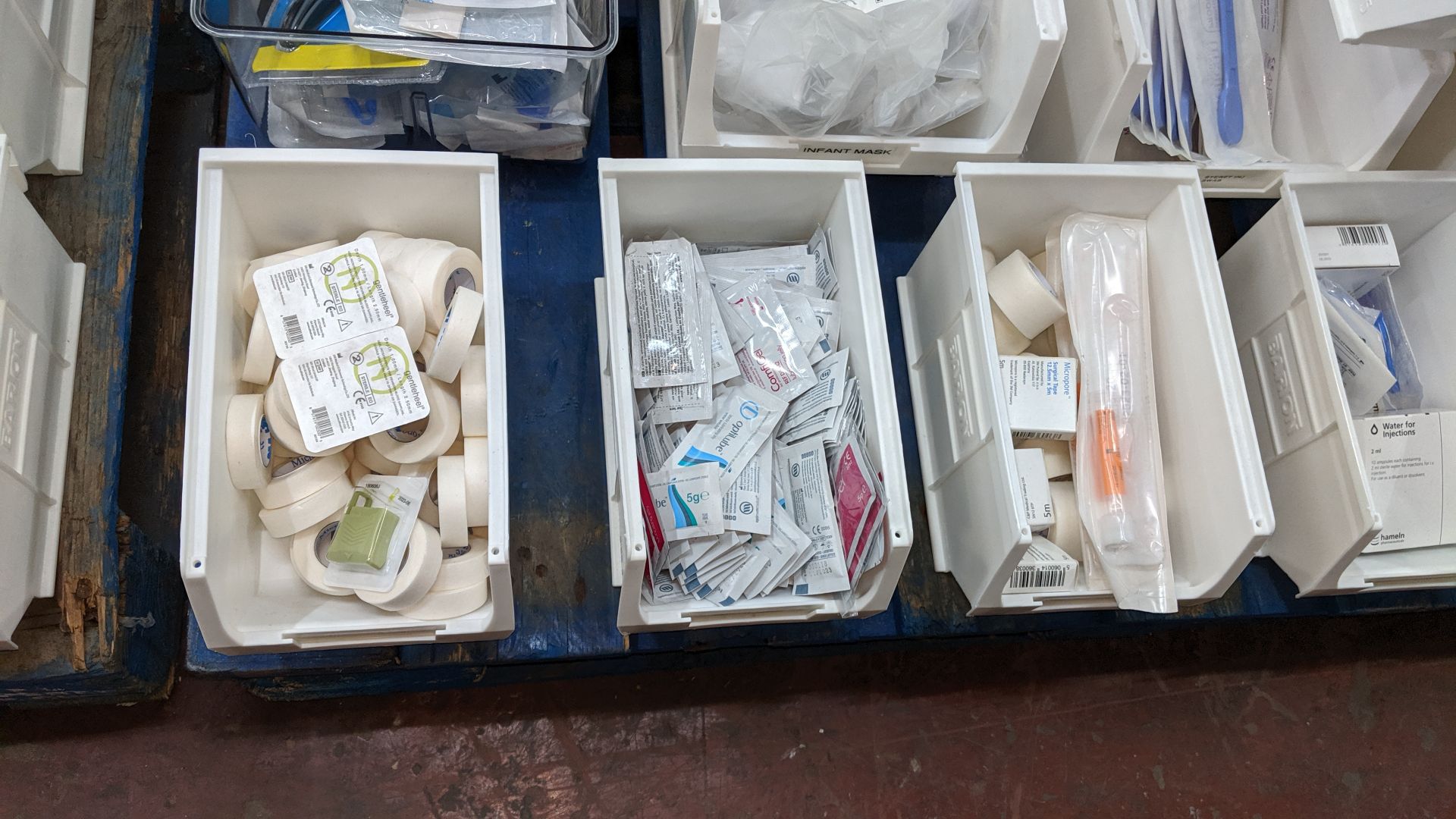 Contents of a pallet of medical supplies consisting of a large quantity of plastic bins & their - Image 3 of 10