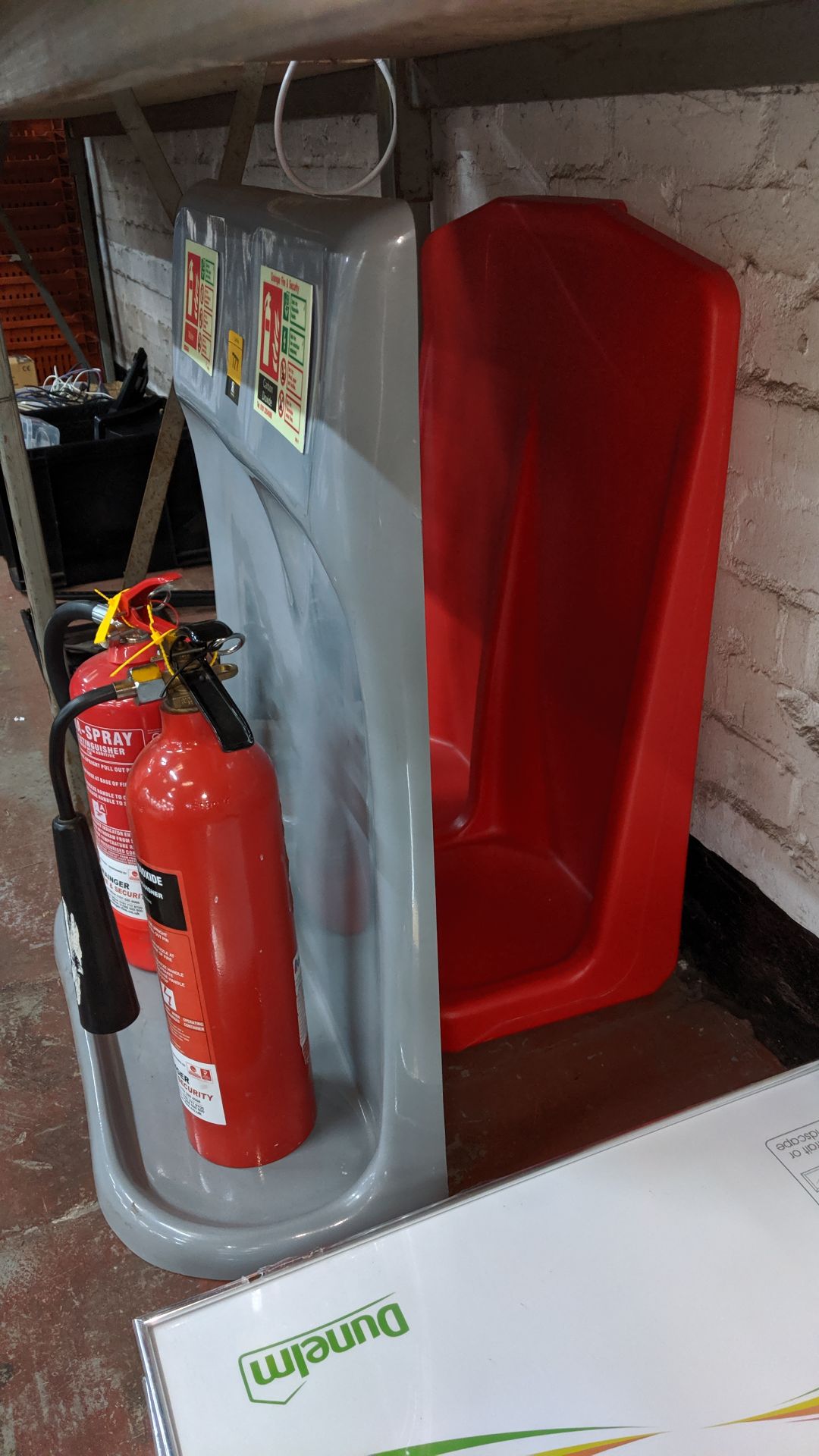 2 off fire extinguisher plastic bays/stands plus 2 off fire extinguishers. This is one of a large - Image 4 of 4