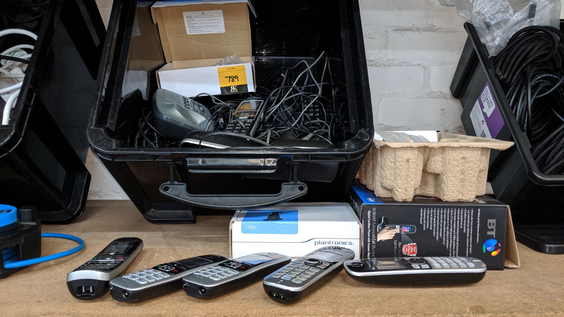 Contents of a crate of DECT telephone equipment - crate excluded. This is one of a large number of