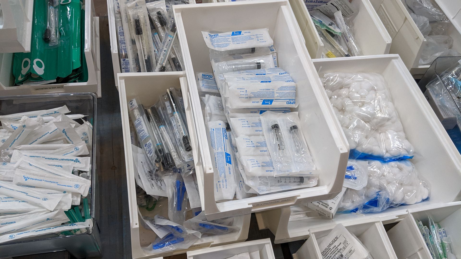 Contents of a pallet of medical supplies consisting of a large quantity of plastic bins & their - Image 7 of 11