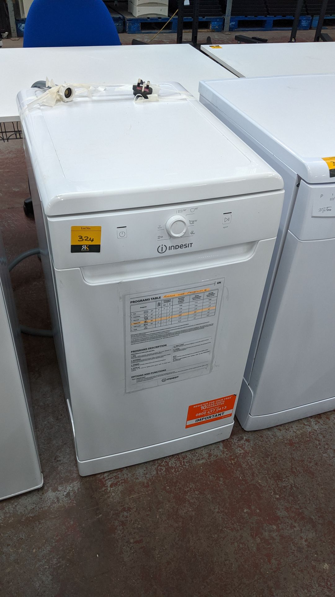 Indesit slimline dishwasher model DSFE 1810. This is one of a large number of lots used/owned by One - Image 2 of 4