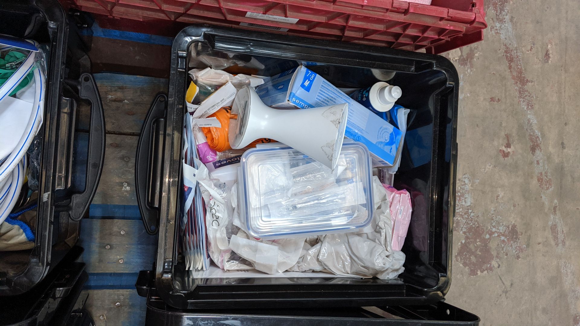 Contents of 6 crates of assorted medical supplies including blood pressure monitoring equipment, - Image 4 of 8