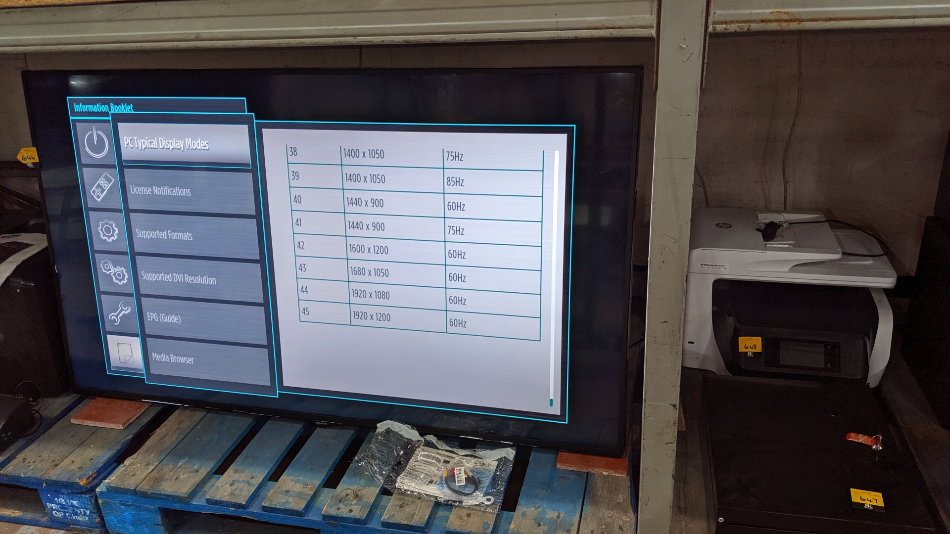 Techwood 65" widescreen LCD TV 65A06USB including remote control - no brackets or stand. This is one - Image 2 of 12