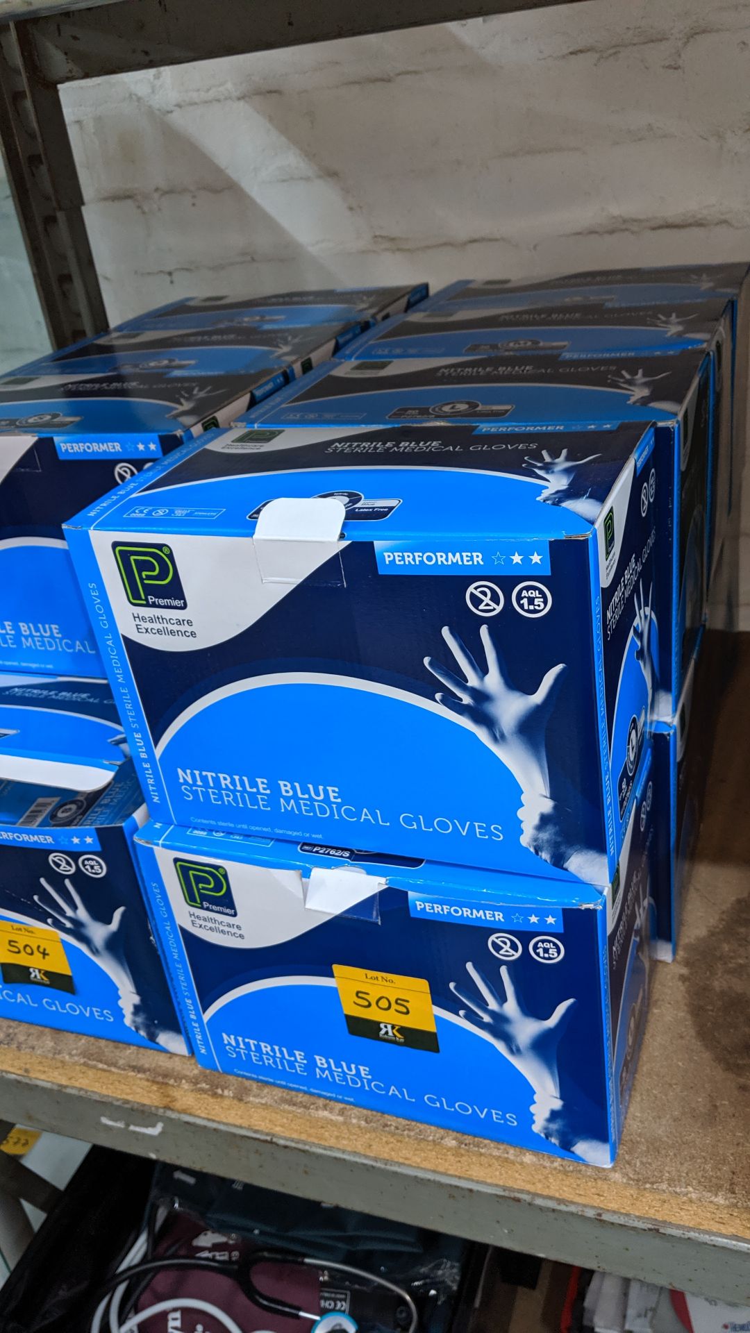 8 boxes of Nitrile blue sterile medical gloves. This is one of a large number of lots used/owned - Image 3 of 3