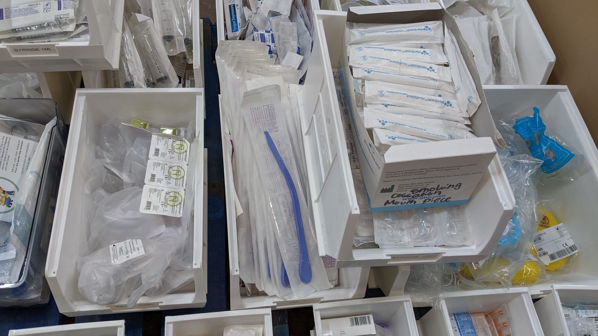 Contents of a pallet of medical supplies consisting of a large quantity of plastic bins & their - Image 8 of 10