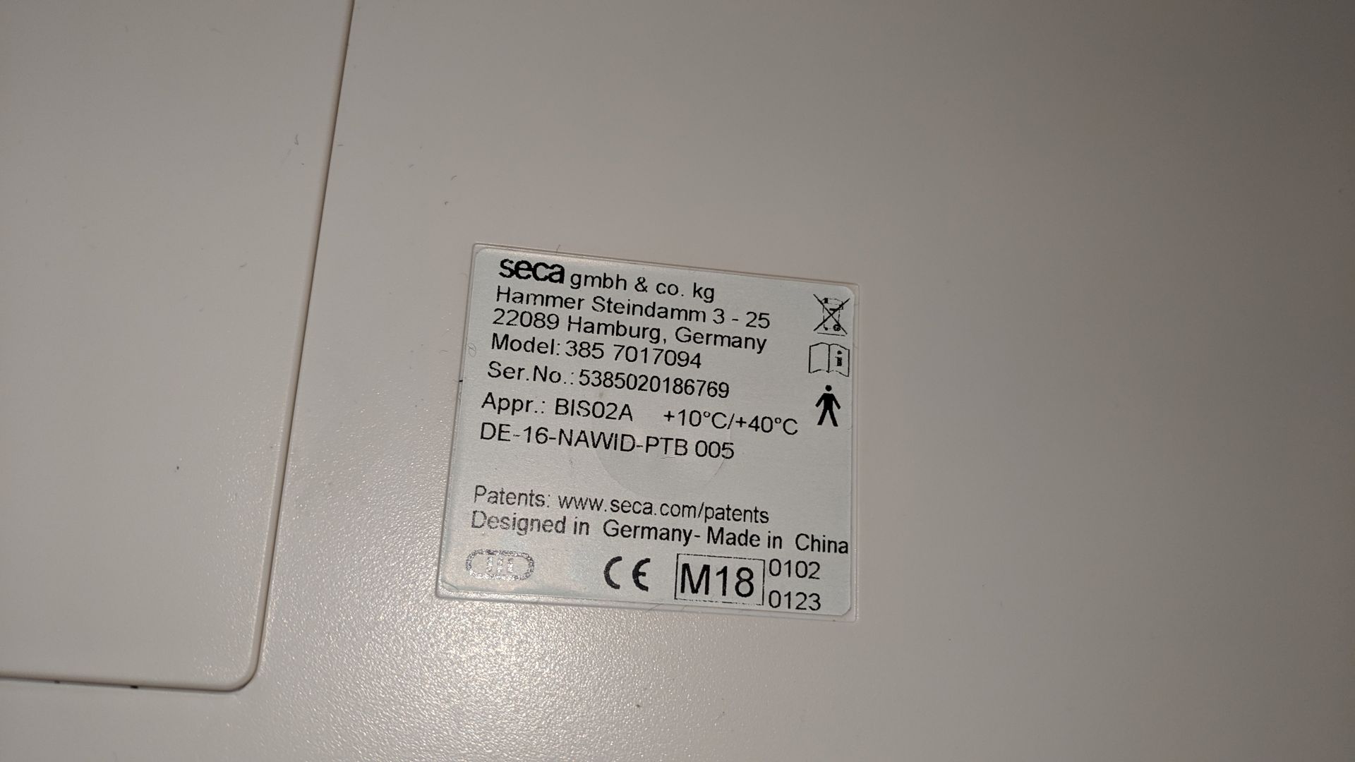 Seca model 385 baby scales max. capacity 50kg. This is one of a large number of lots used/owned by - Image 4 of 4