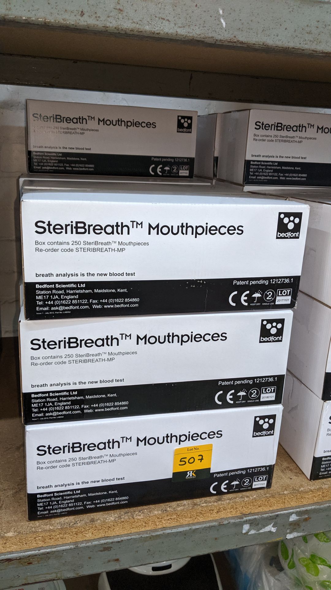 13 boxes of Bedfont Steribreath mouth pieces. This is one of a large number of lots used/owned by - Image 2 of 3