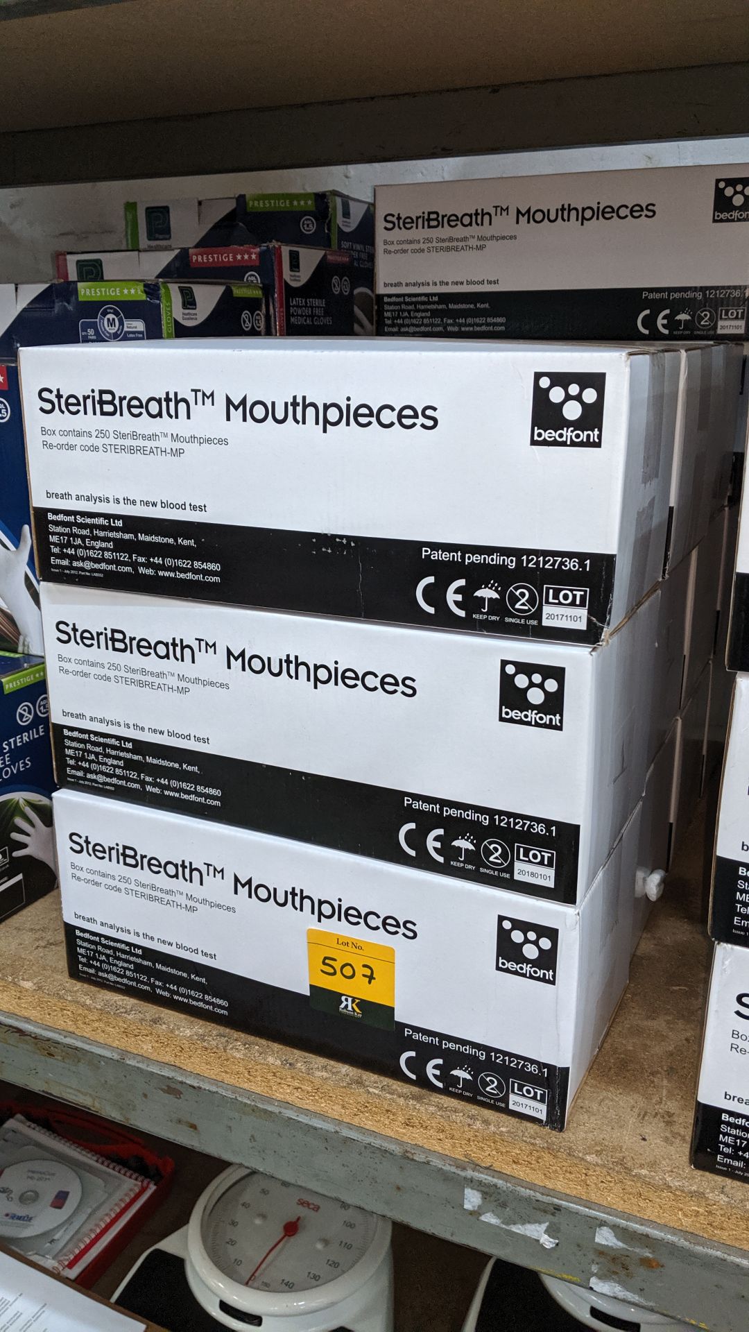 13 boxes of Bedfont Steribreath mouth pieces. This is one of a large number of lots used/owned by - Image 3 of 3