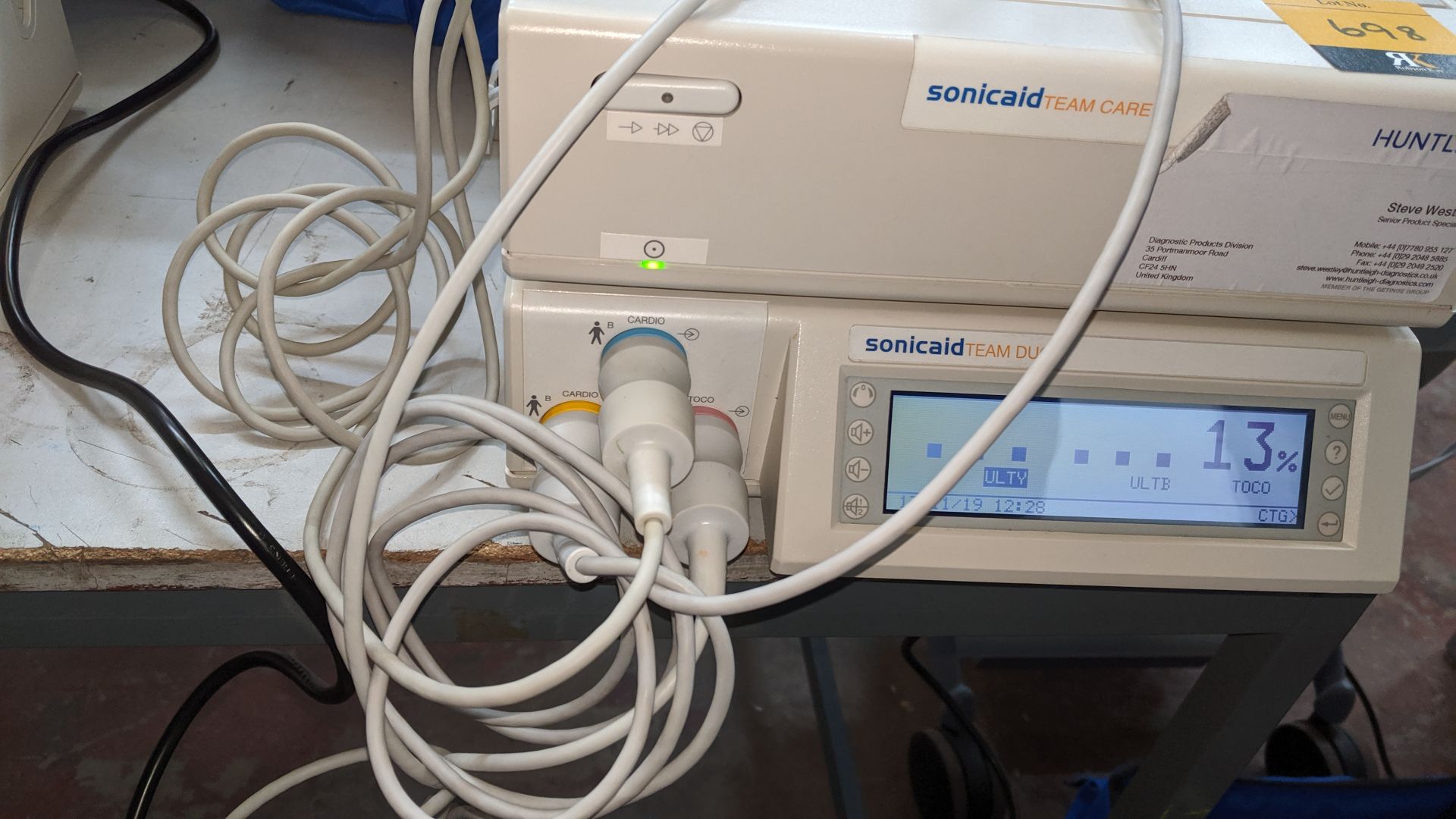 Huntleigh Sonicaid Fetal scanning system comprising Team Duo & Team Care modules plus carry case & - Image 6 of 12