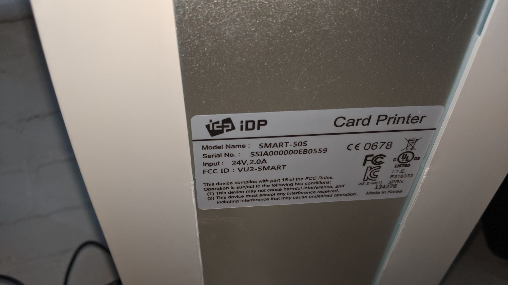 IDP Smart-50S card printer. Lots 560 - 580 form the total assets of a healthcare recruitment company - Image 5 of 9
