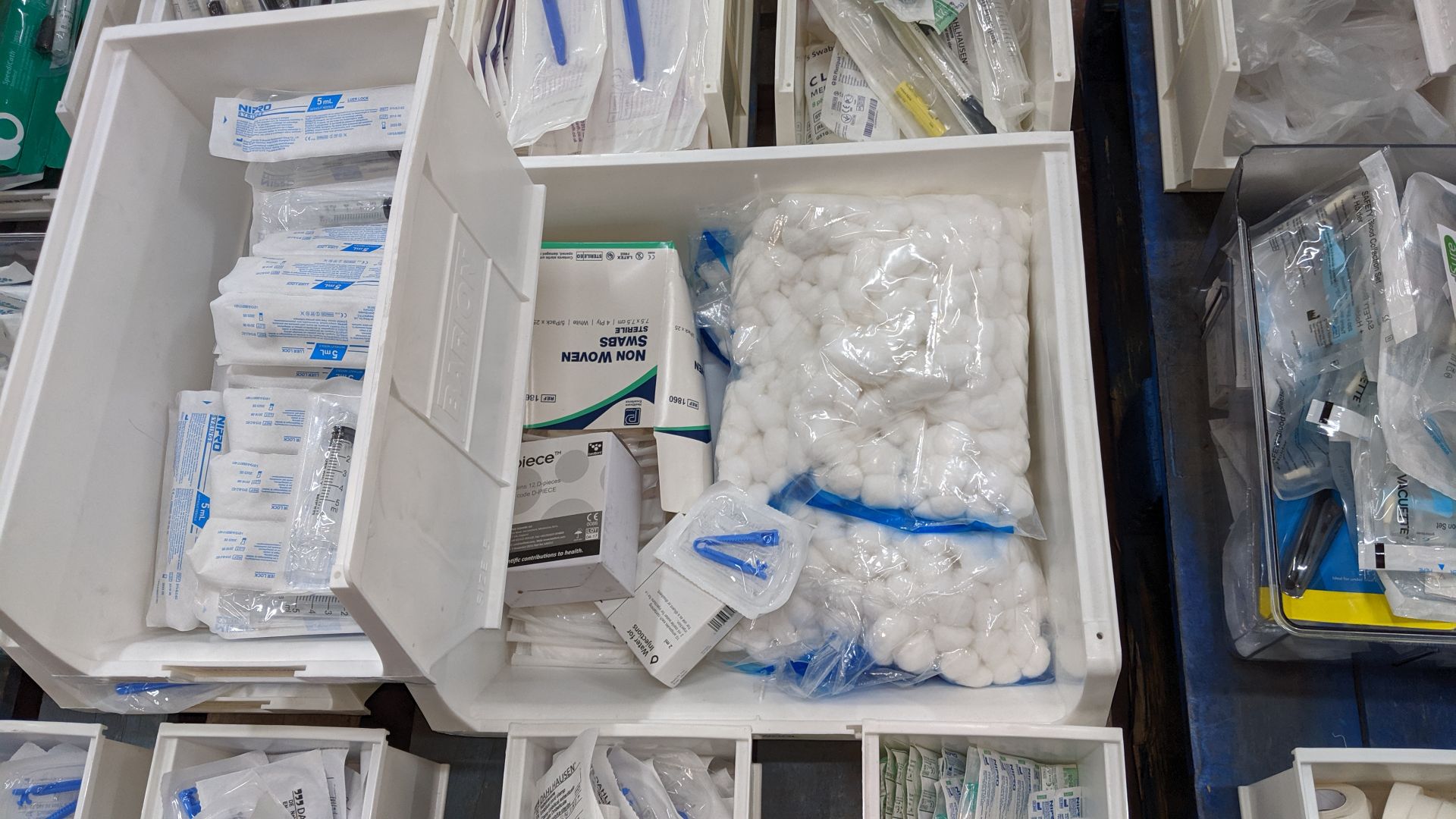 Contents of a pallet of medical supplies consisting of a large quantity of plastic bins & their - Image 10 of 11