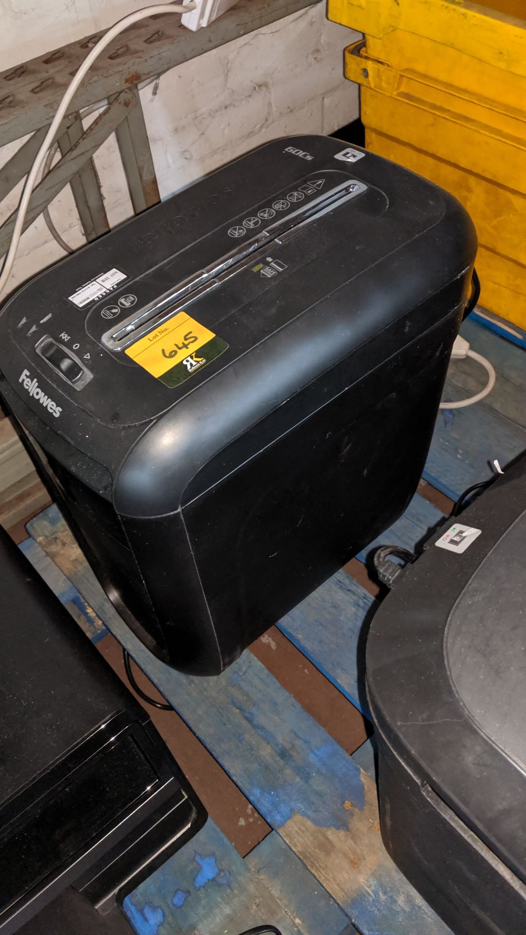 Fellowes paper shredder. This is one of a large number of lots used/owned by One To One (North West) - Image 2 of 3