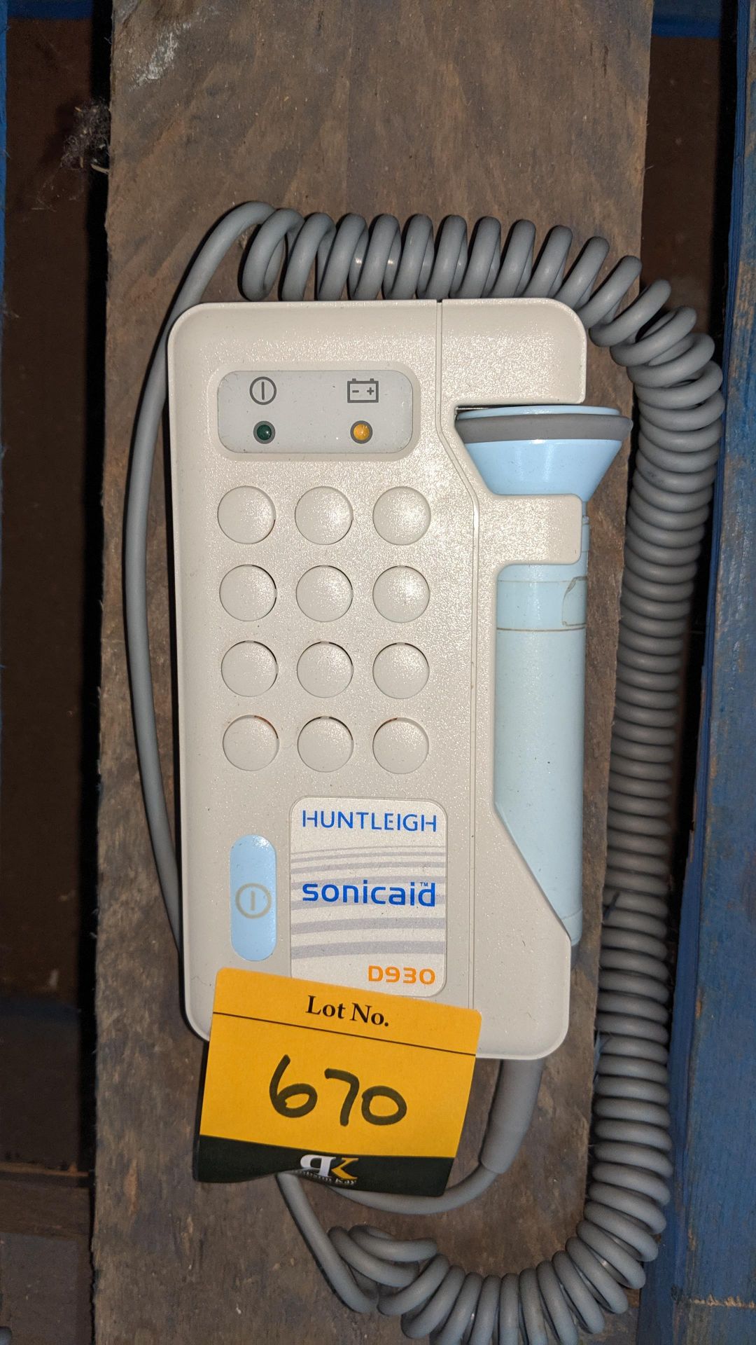 Huntleigh Sonicaid D930 Fetal Doppler . This is one of a large number of lots used/owned by One To - Image 3 of 4