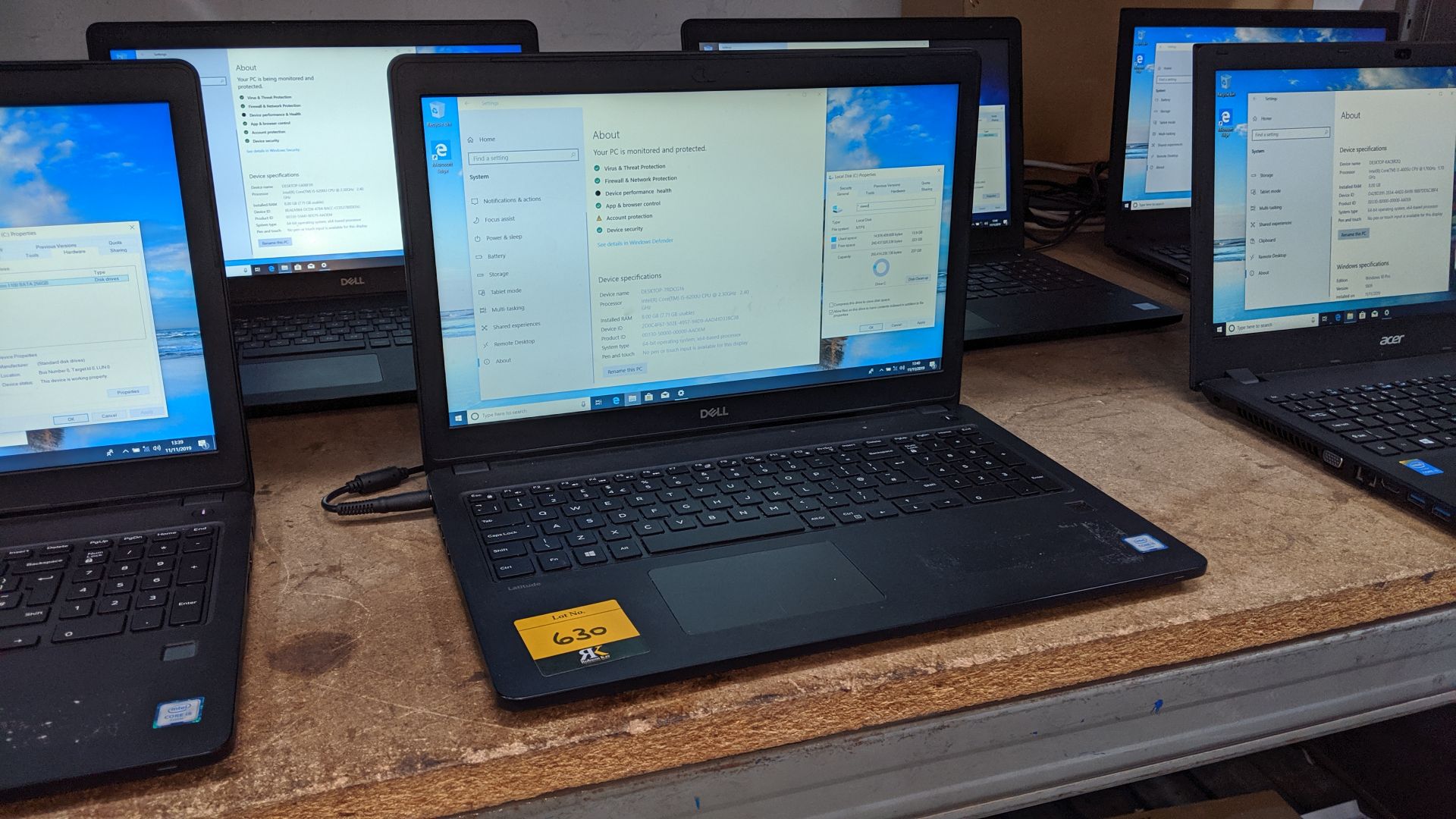 Dell Latitude notebook computer, Intel Core i5-6200u CPU @ 2.3GHz, 8Gb RAM, 256Gb SSD, including