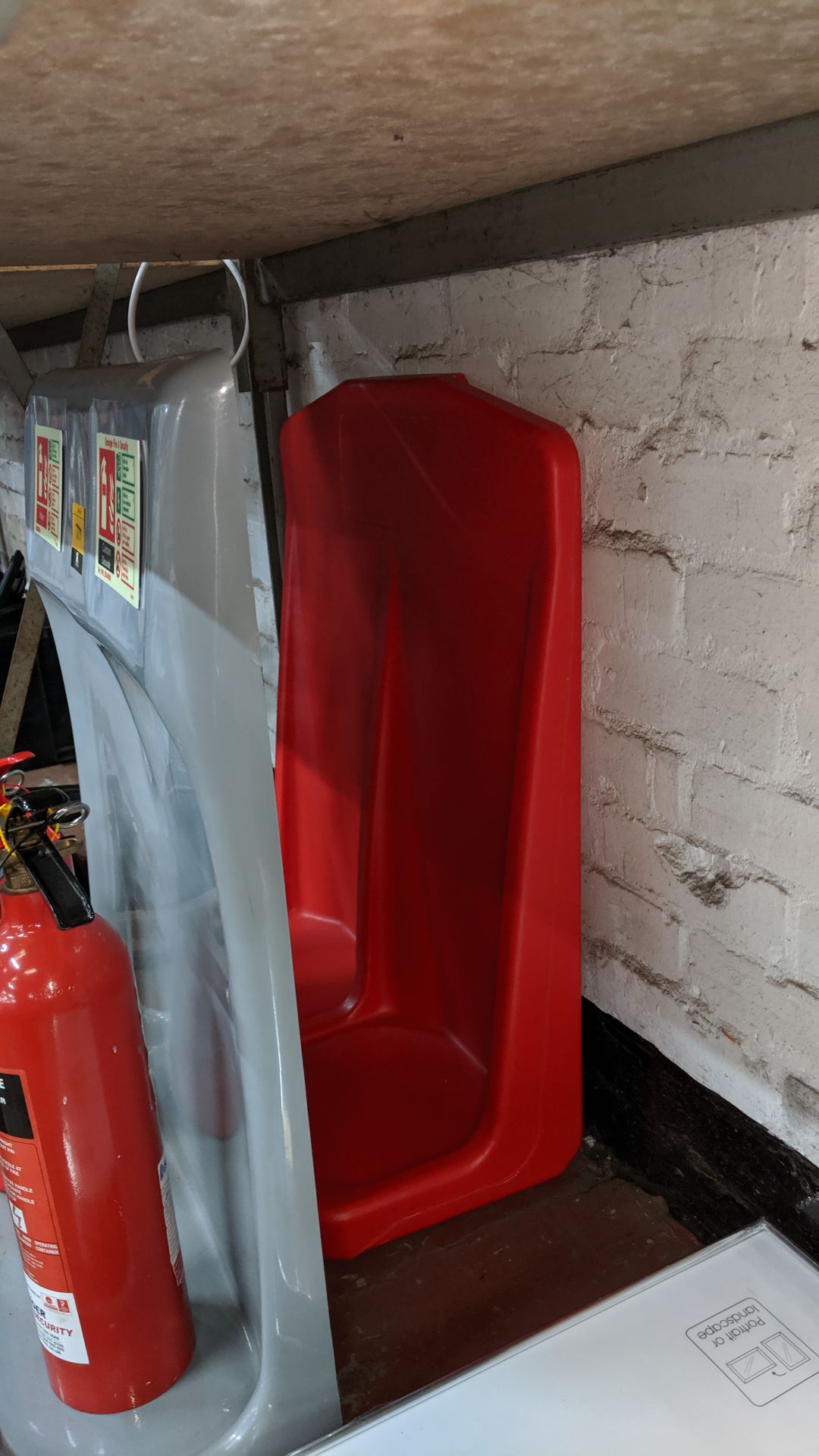 2 off fire extinguisher plastic bays/stands plus 2 off fire extinguishers. This is one of a large - Image 3 of 4