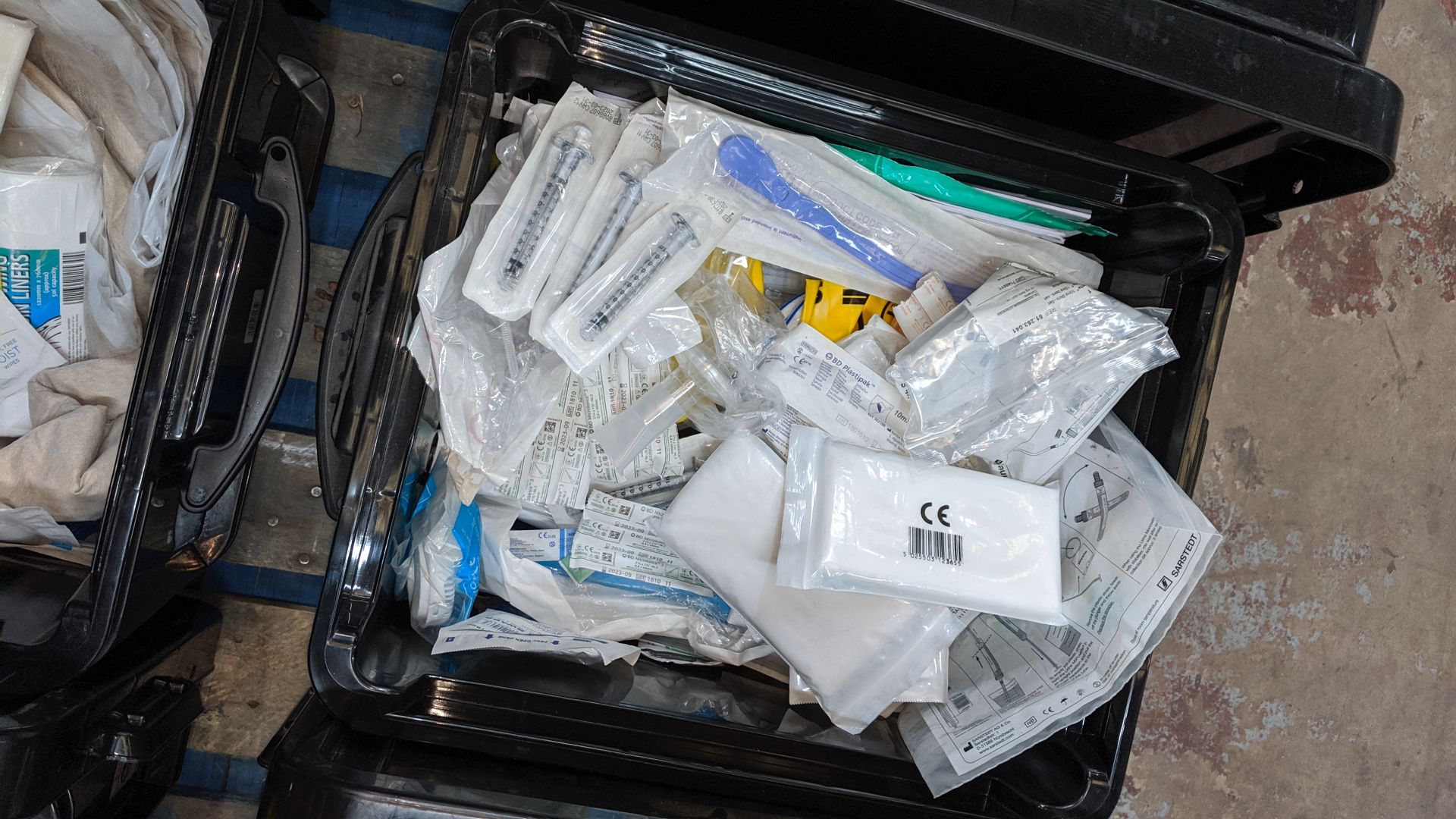 Contents of 6 crates of assorted medical supplies including blood pressure monitoring equipment, - Image 6 of 8