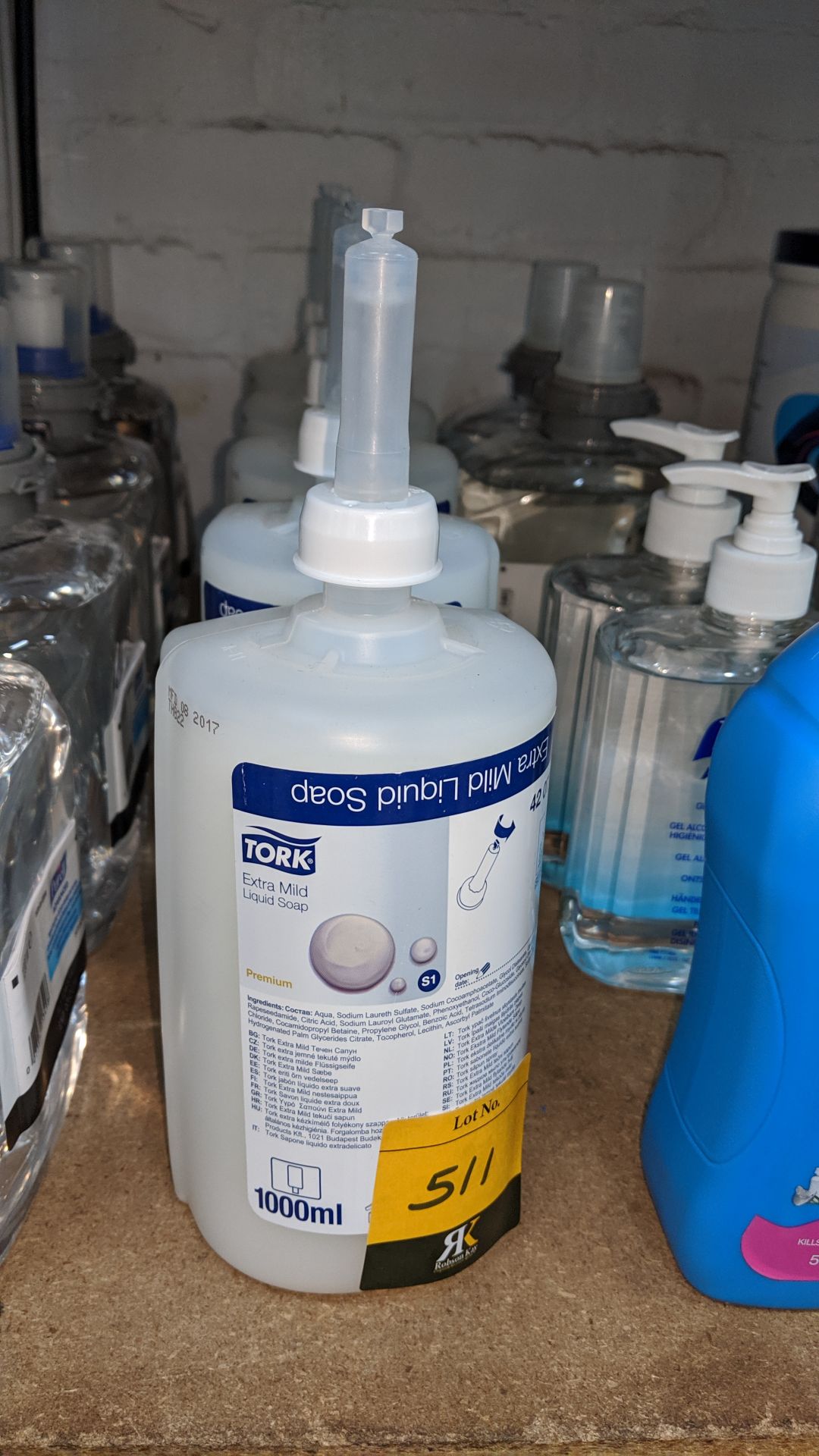 10 assorted sized bottles of sterilizing fluid, liquid soap & similar. This is one of a large number - Image 3 of 5