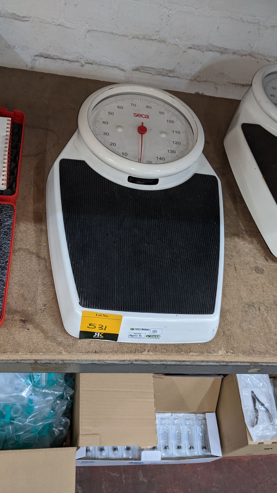 Seca stand-on scales. This is one of a large number of lots used/owned by One To One (North West)