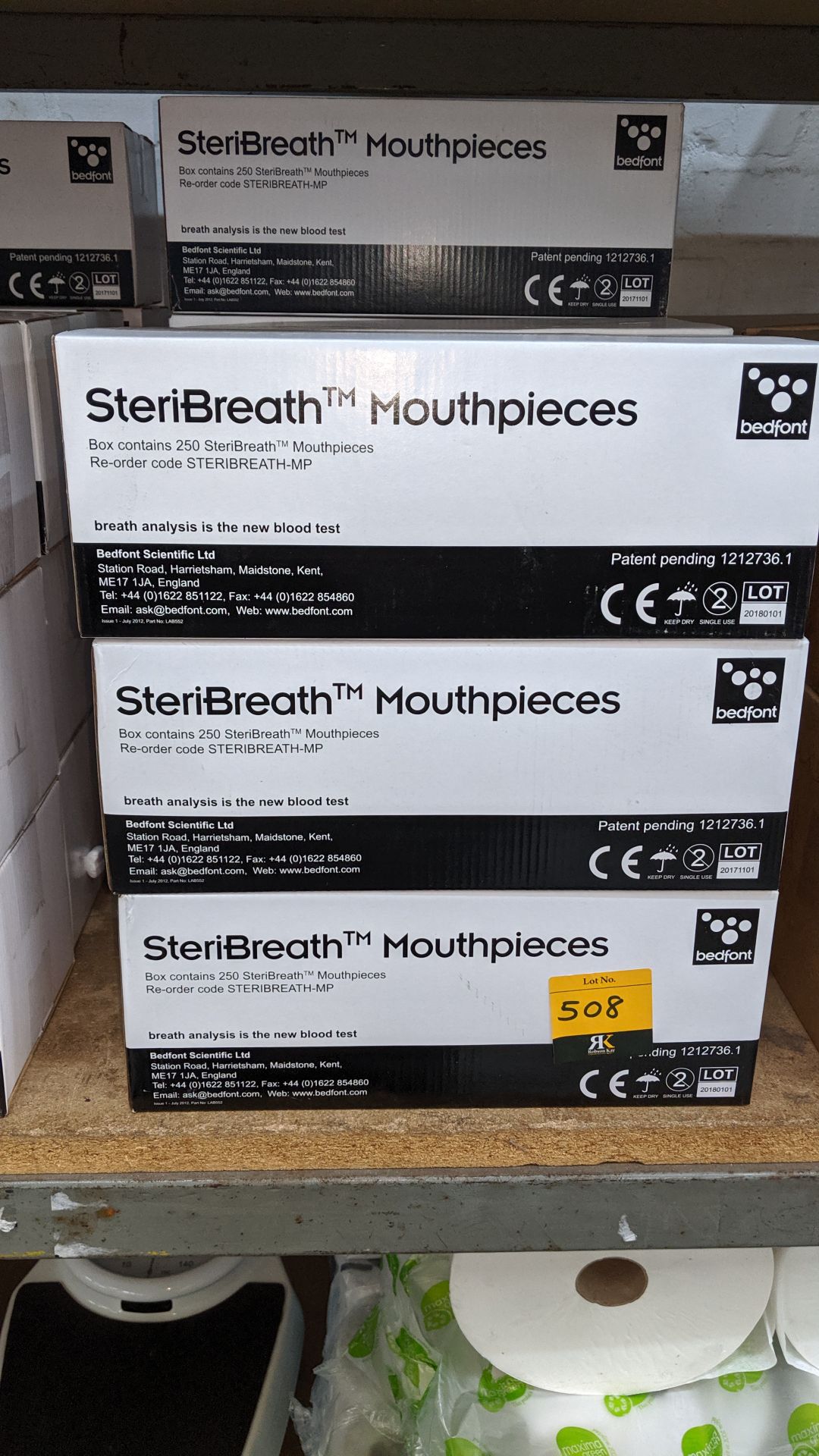 14 boxes of Bedfont Steribreath mouth pieces. This is one of a large number of lots used/owned by - Image 2 of 3