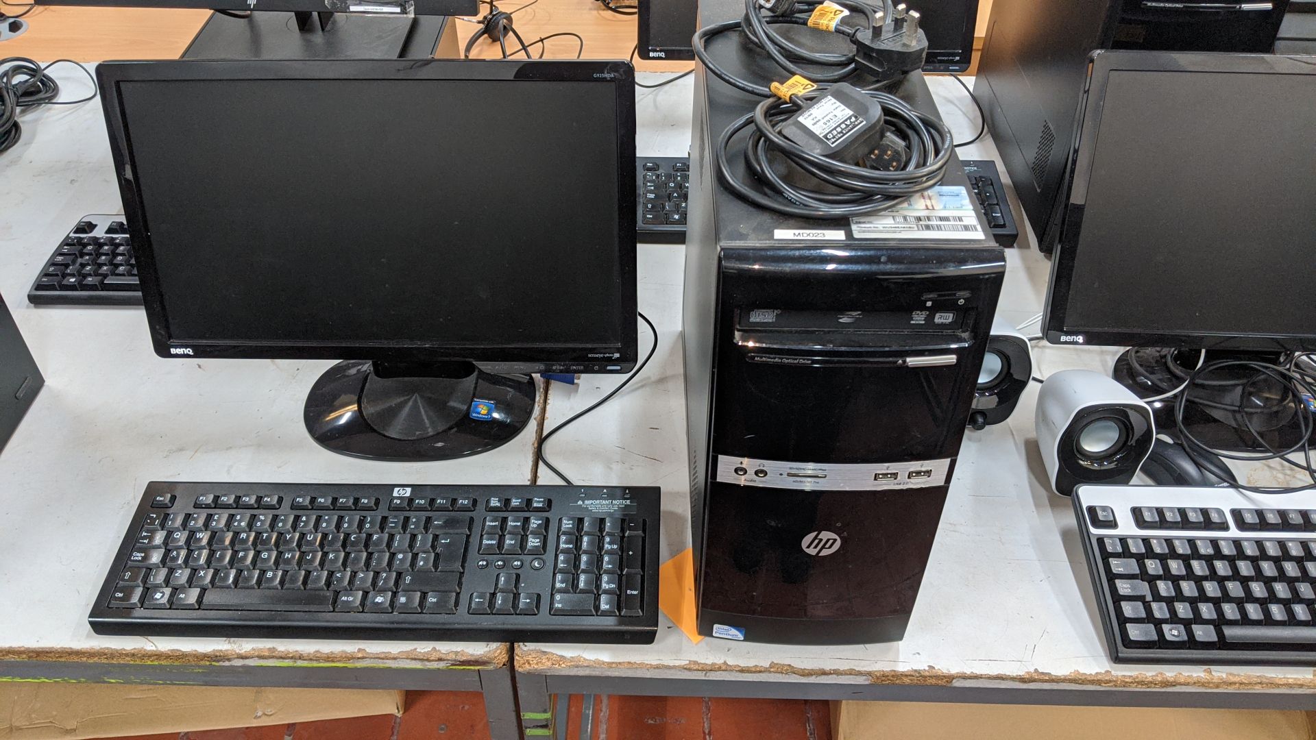 3 off HP desktop computers each with widescreen monitor plus keyboard & mouse. This is one of a - Image 13 of 13