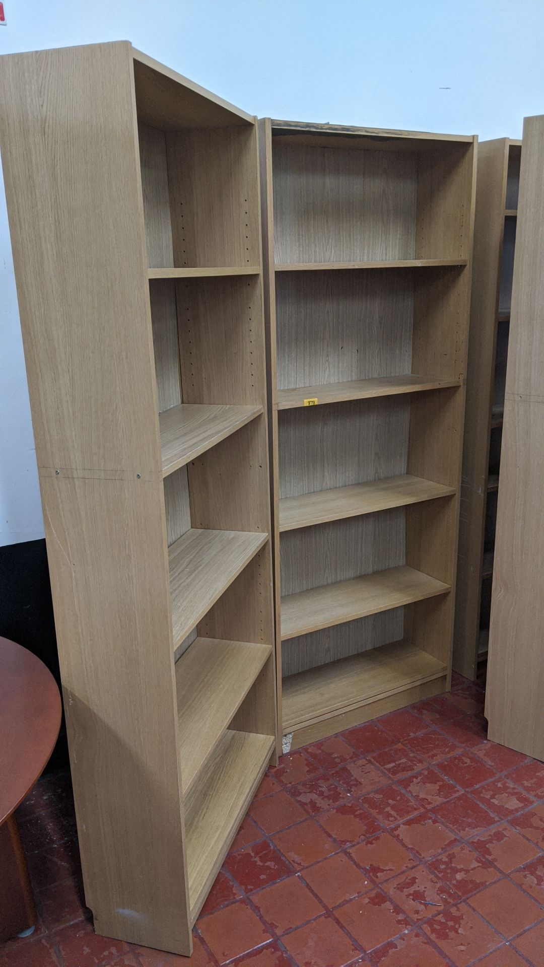 2 off tall wooden open front bookcases. This is one of a large number of lots in this sale being - Image 4 of 4