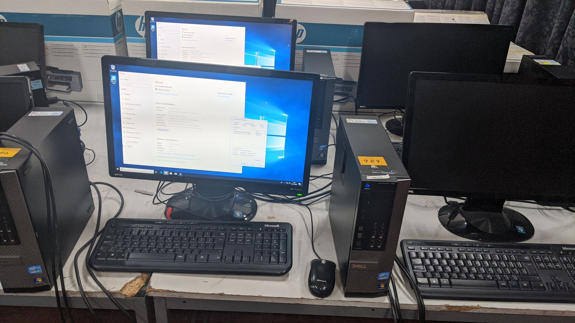 2 off Dell Optiplex tower computers with i5 processors, 8GB Ram, 240GB SSD, each including widescre - Image 14 of 14