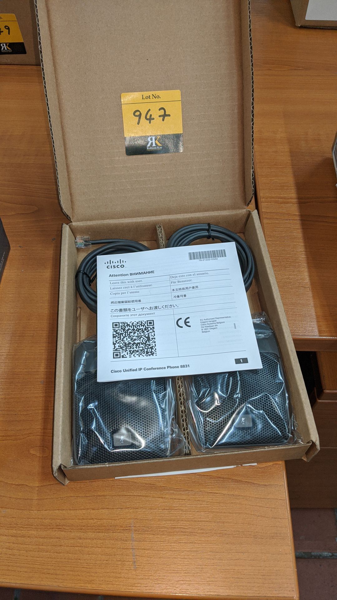 Cisco 8831 wired microphone kit product CP-MIC-WIRED-S. NB this lot consists of a box with 2 - Image 2 of 5