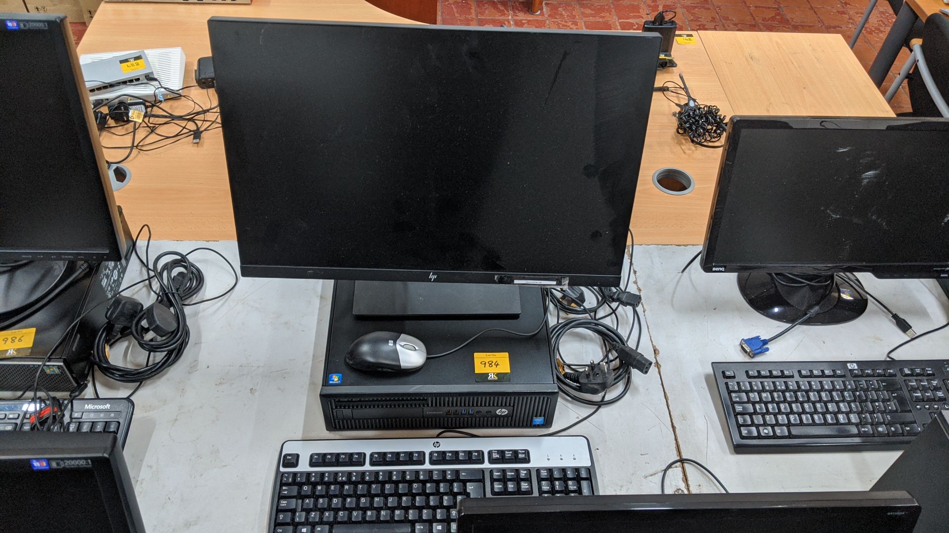 HP i7 desktop computer with widescreen monitor plus keyboard & mouse. This is one of a large - Image 6 of 11