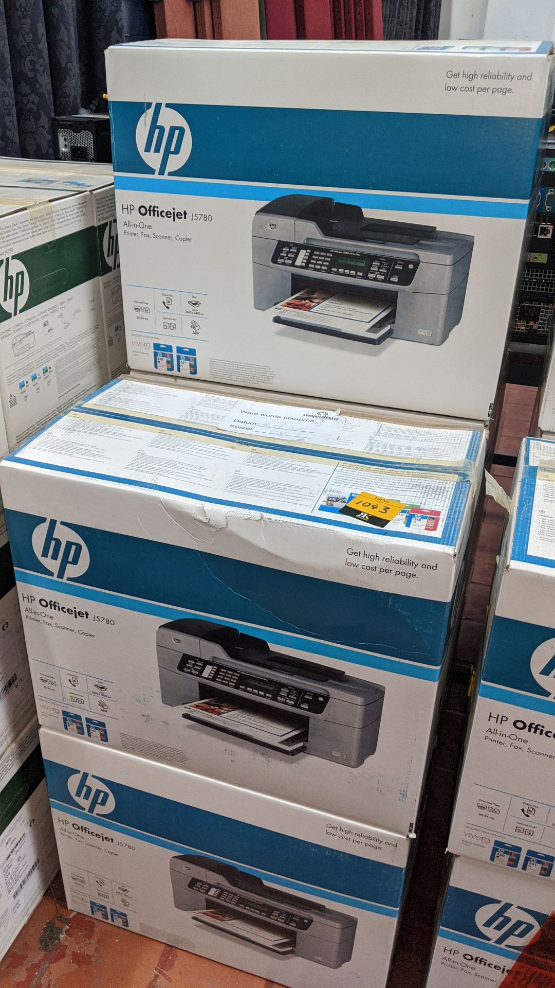 5 off HP OfficeJet J5780 combination printer fax scanner copiers. This is one of a large number of - Image 3 of 3