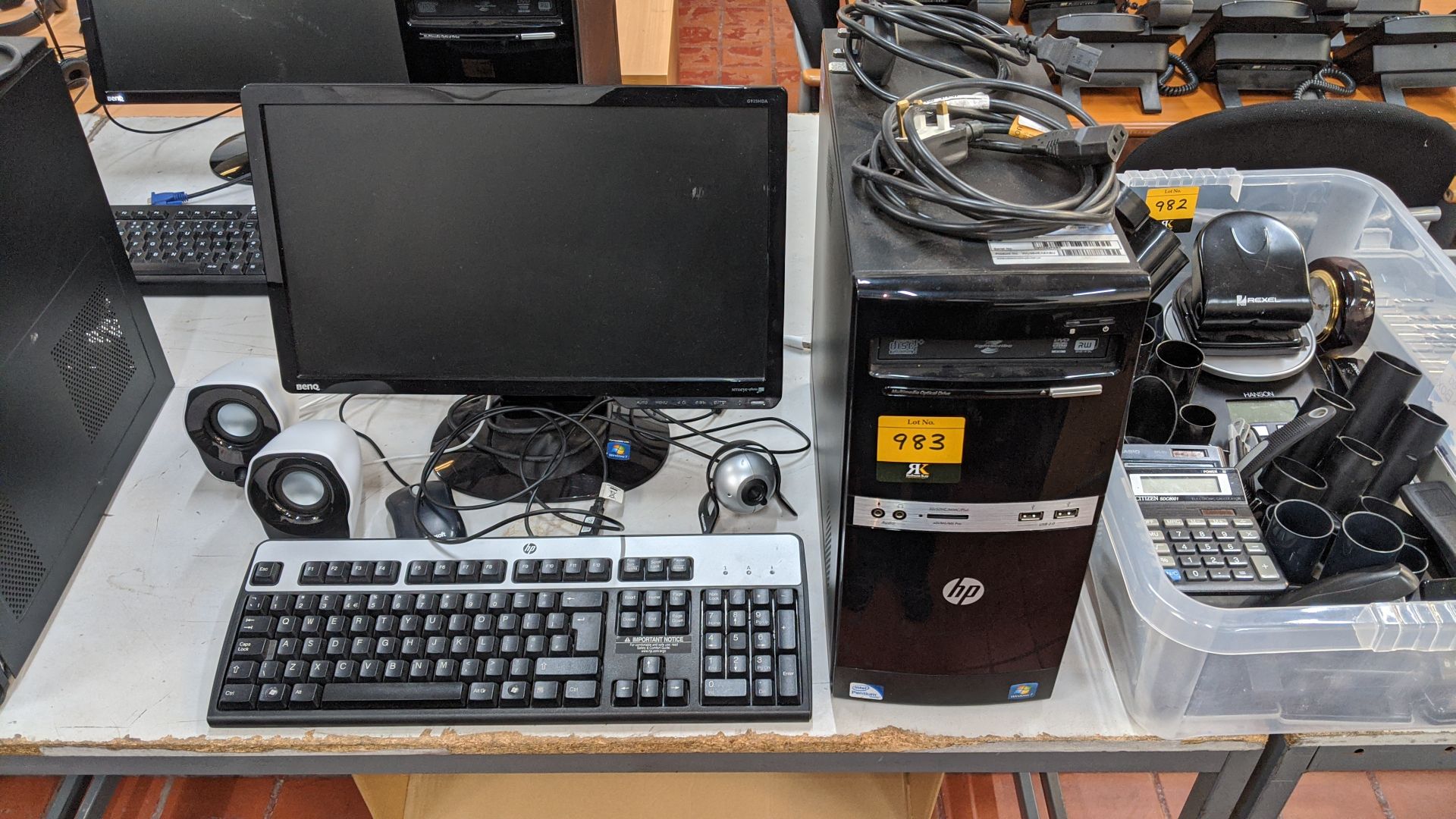 3 off HP desktop computers each with widescreen monitor plus keyboard & mouse. This is one of a - Image 11 of 13