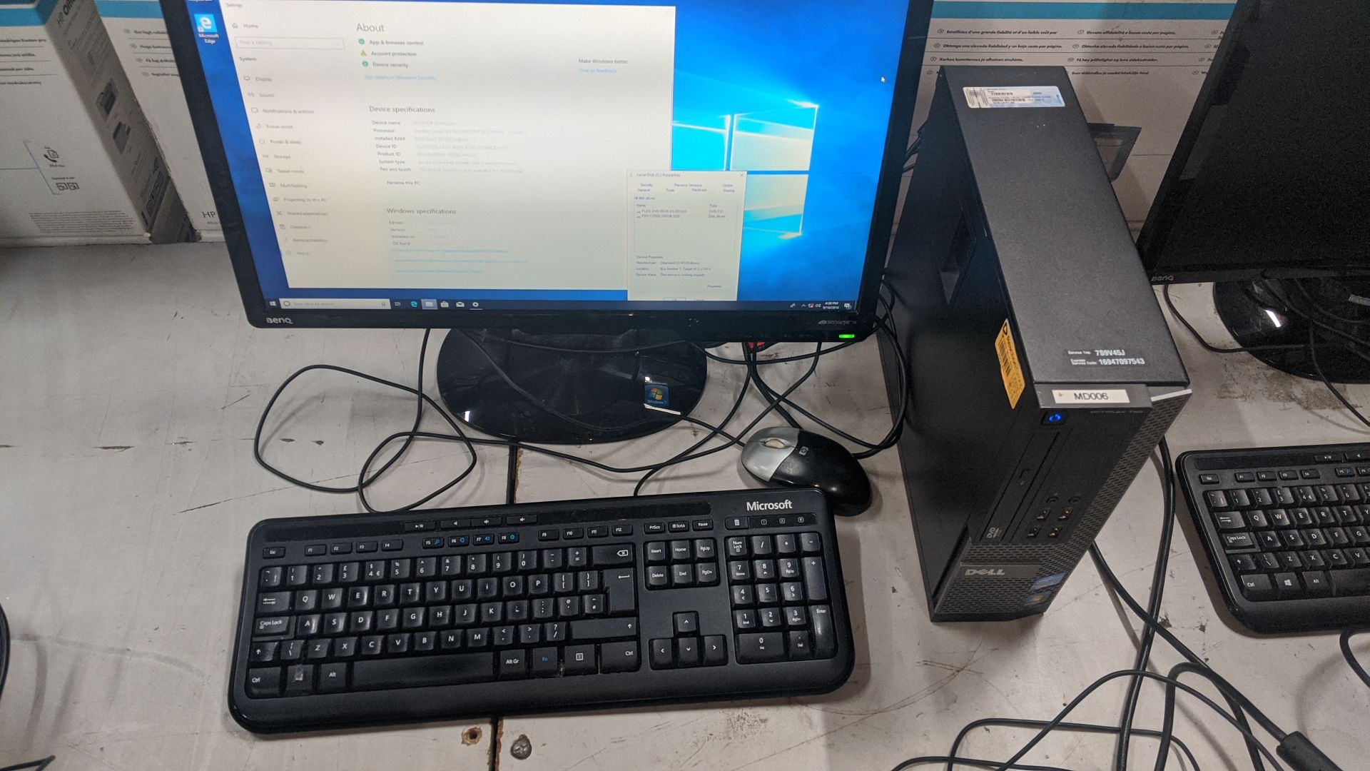 2 off Dell Optiplex tower computers with i5 processors, 8GB Ram, 240GB SSD, each including widescre - Image 11 of 14