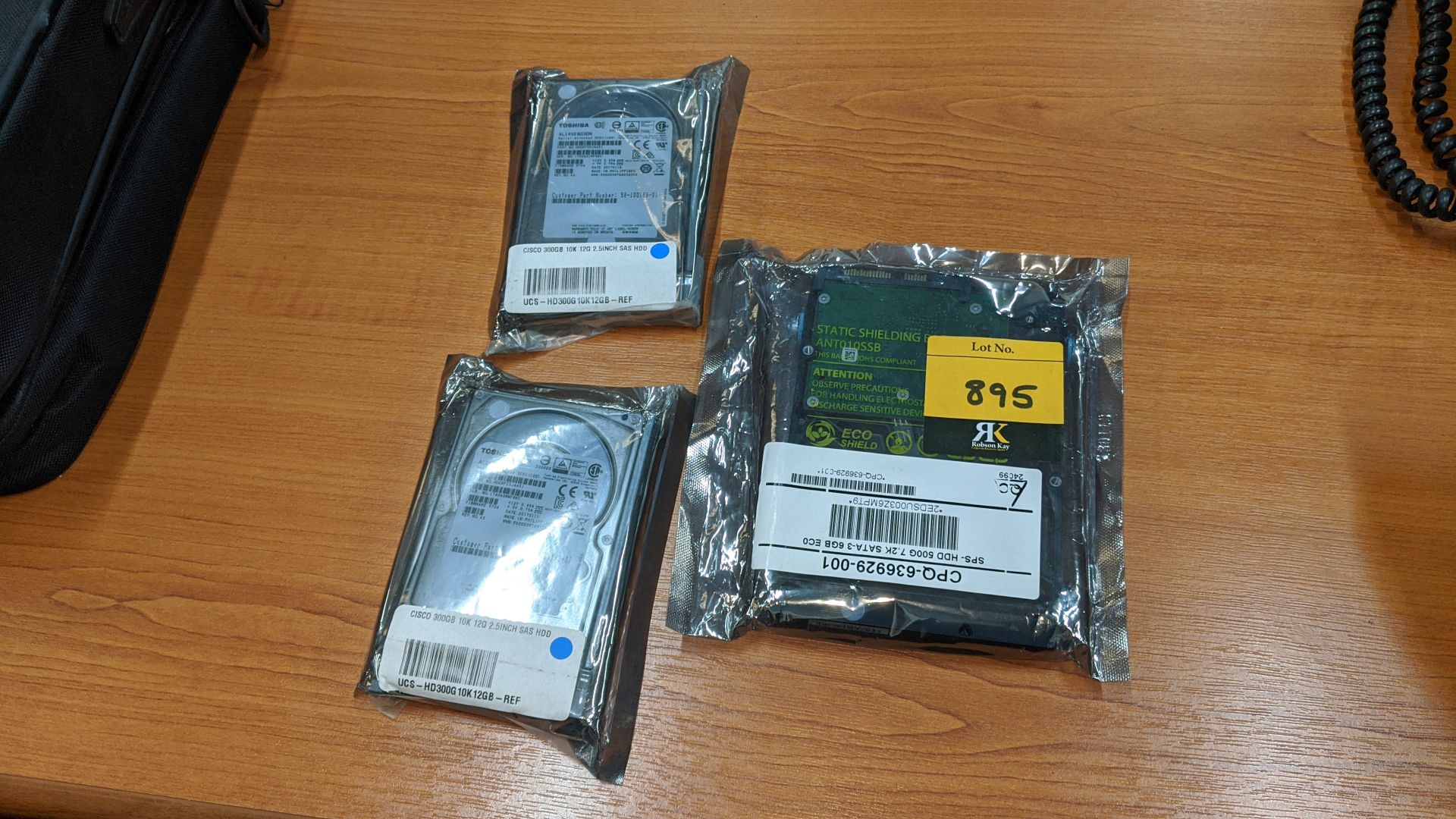 3 off assorted hard drives comprising Seagate Barracuda 500Gb drive, part code ST500DM002 plus 2 off