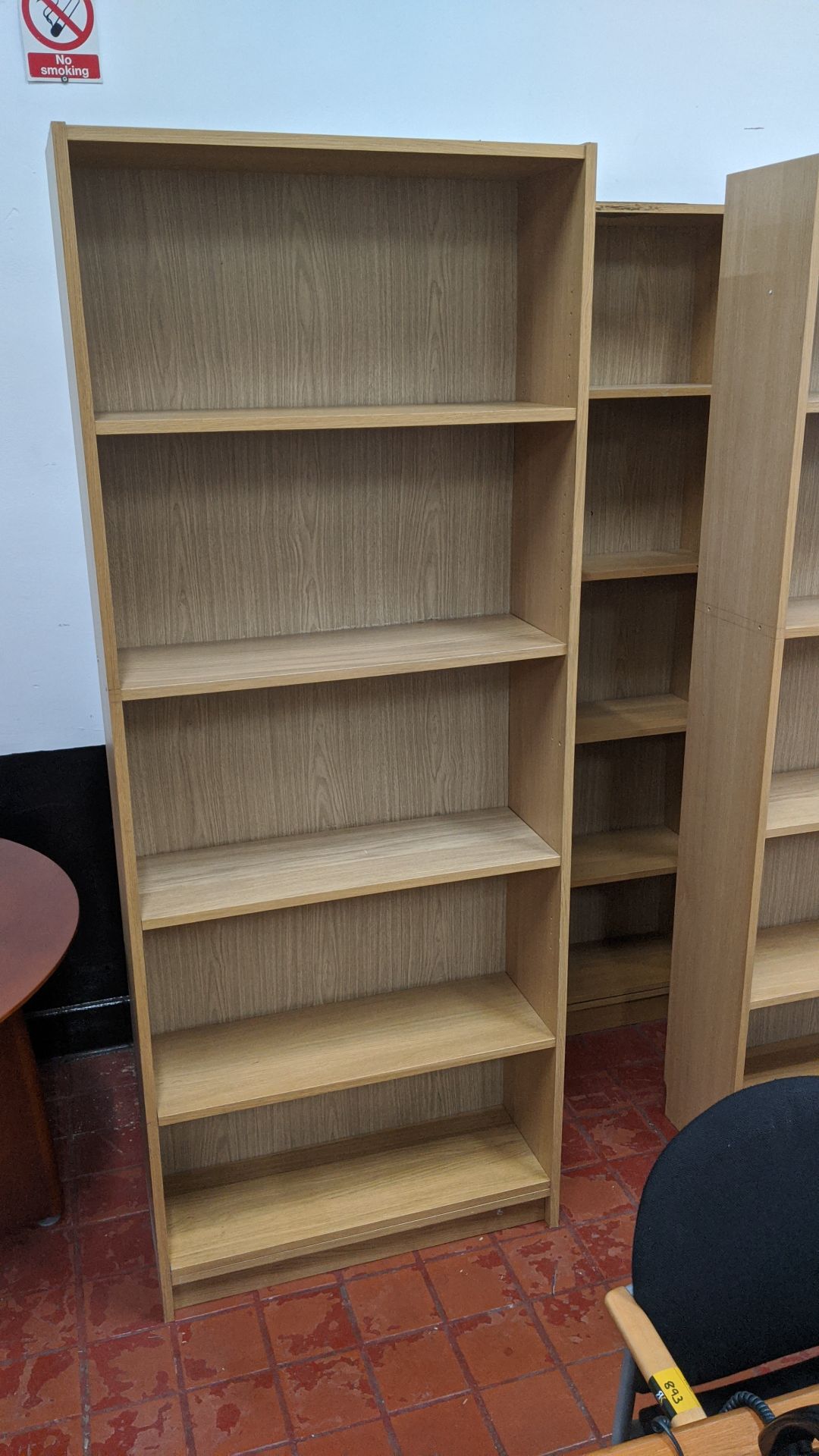 2 off tall wooden open front bookcases. This is one of a large number of lots in this sale being - Image 2 of 4