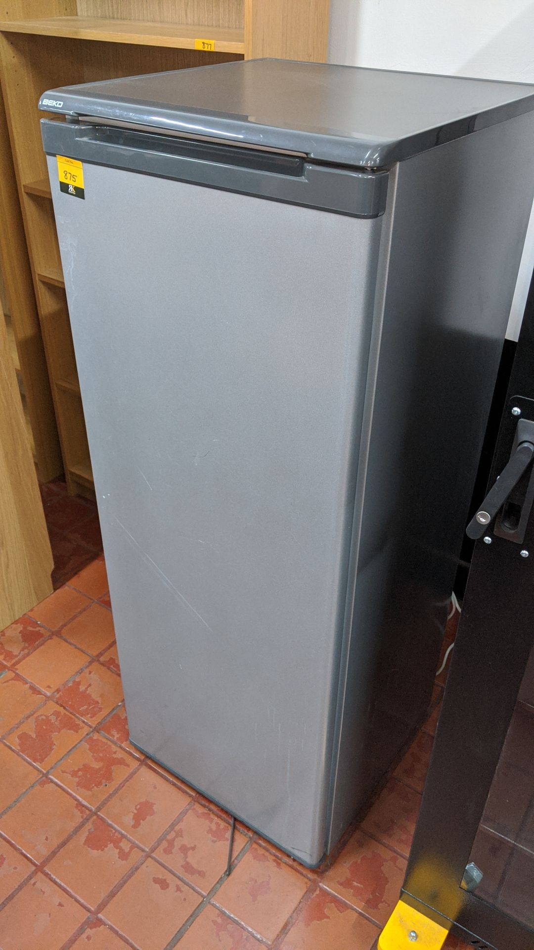 Beko silver tall domestic fridge. This is one of a large number of lots in this sale being sold