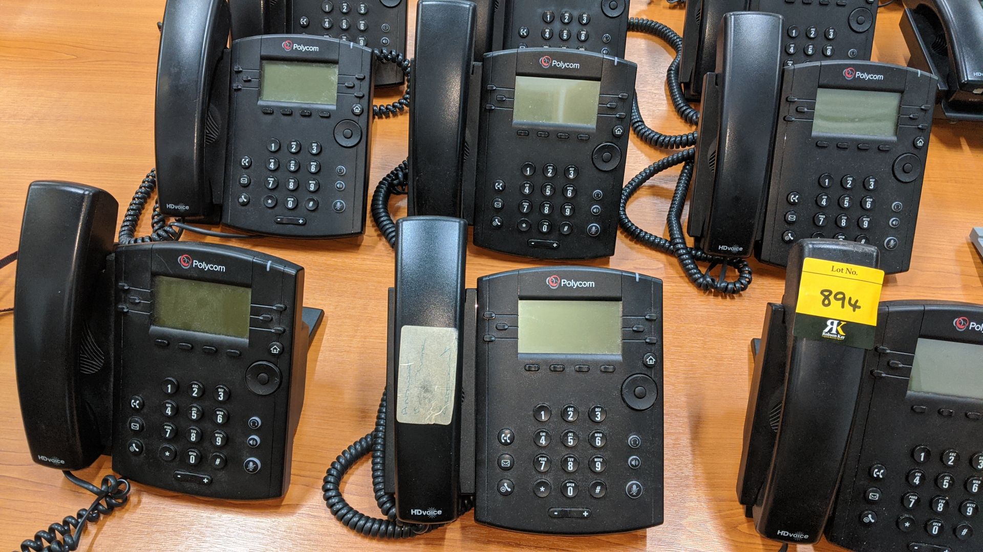 18 off Polycom telephone handsets model VVX300 plus 1 additional handset . This is one of a large - Image 4 of 8