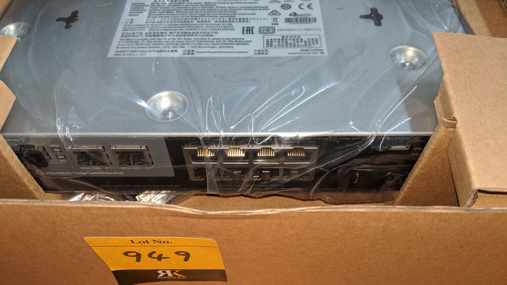 Hewlett Packard Enterprise Aruba 2530 8G switch, product number J9777A. This is one of a large - Image 4 of 5