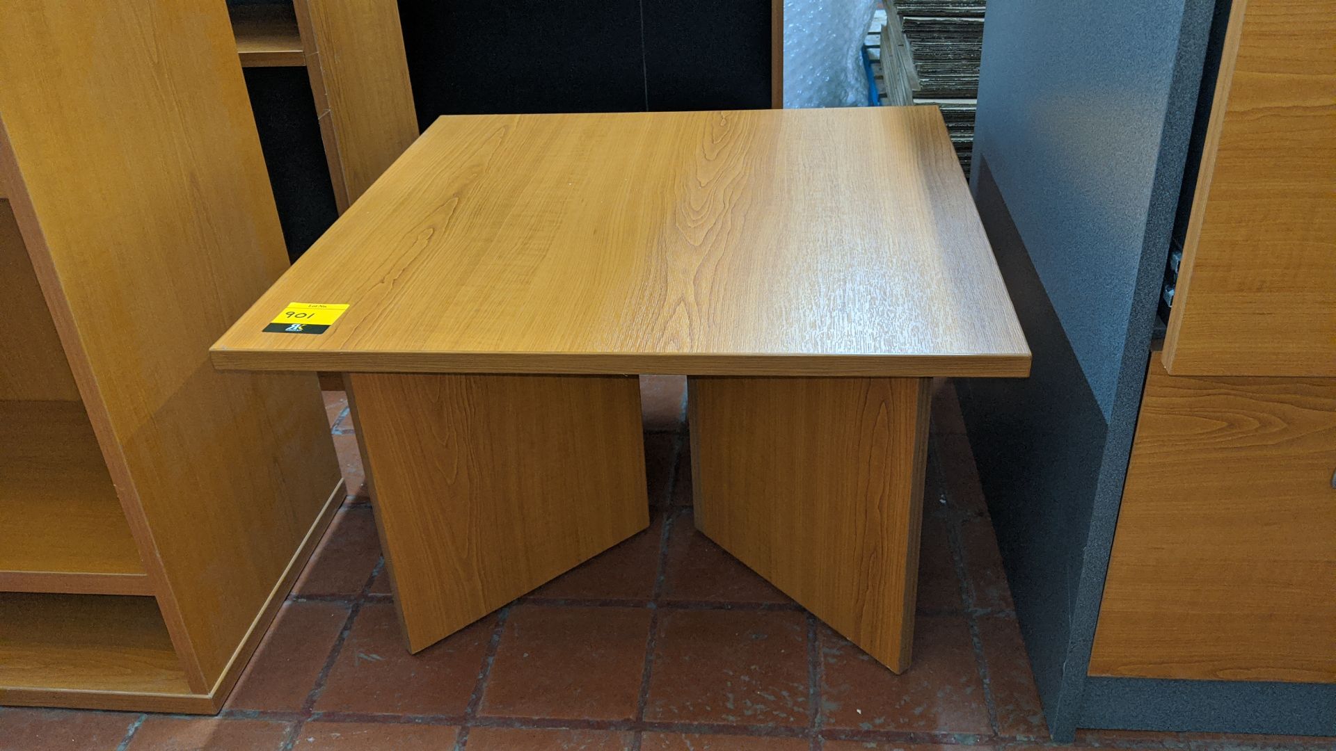 Small occasional table measuring circa 60 x 60cm to match the bulk of the other office furniture - Image 3 of 3