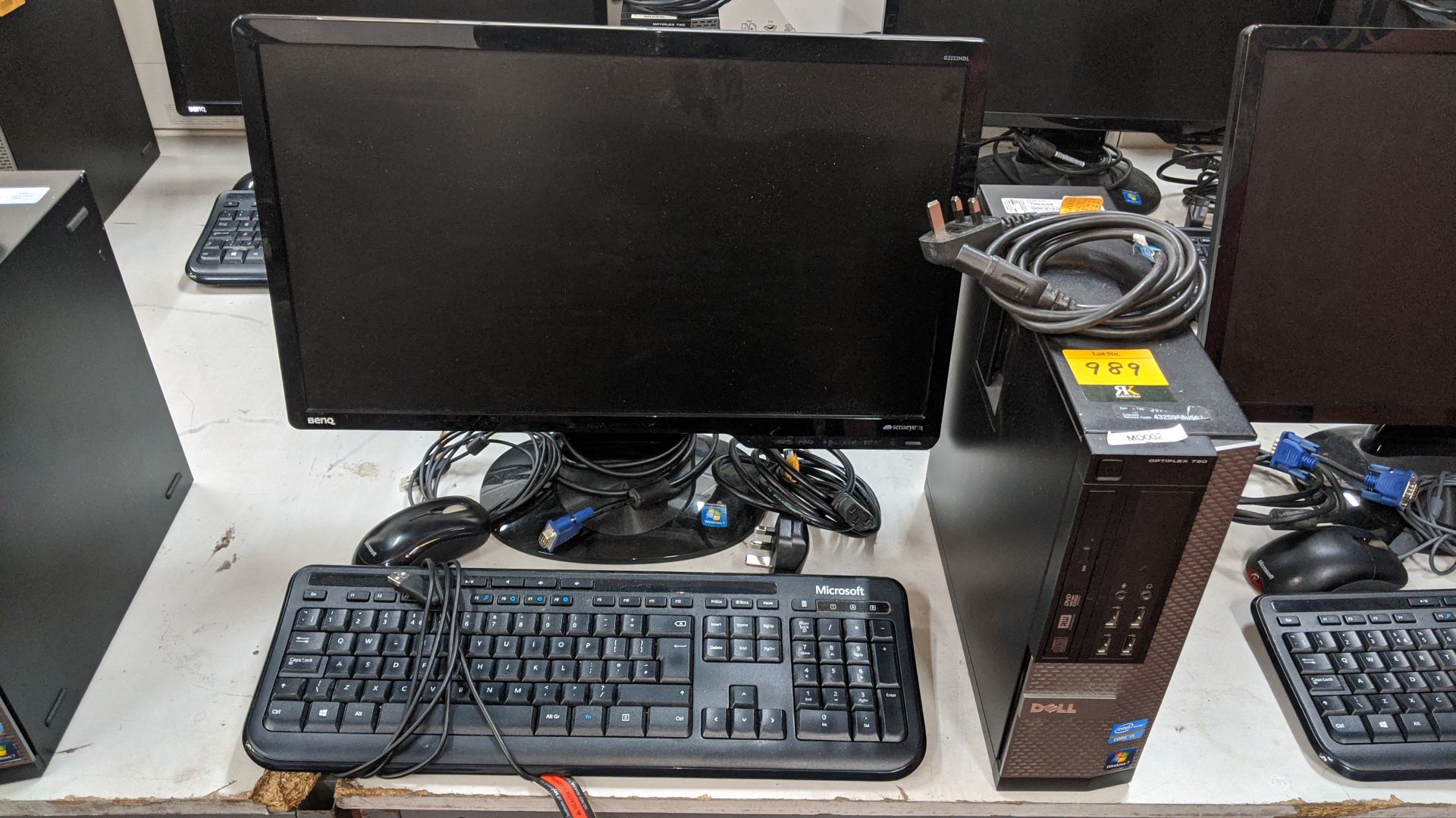 2 off Dell Optiplex tower computers with i5 processors, 8GB Ram, 240GB SSD, each including widescre - Image 8 of 14