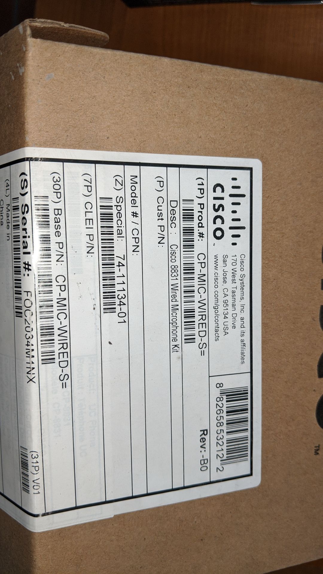 Cisco 8831 wired microphone kit product CP-MIC-WIRED-S. NB this lot consists of a box with 2 - Image 5 of 5