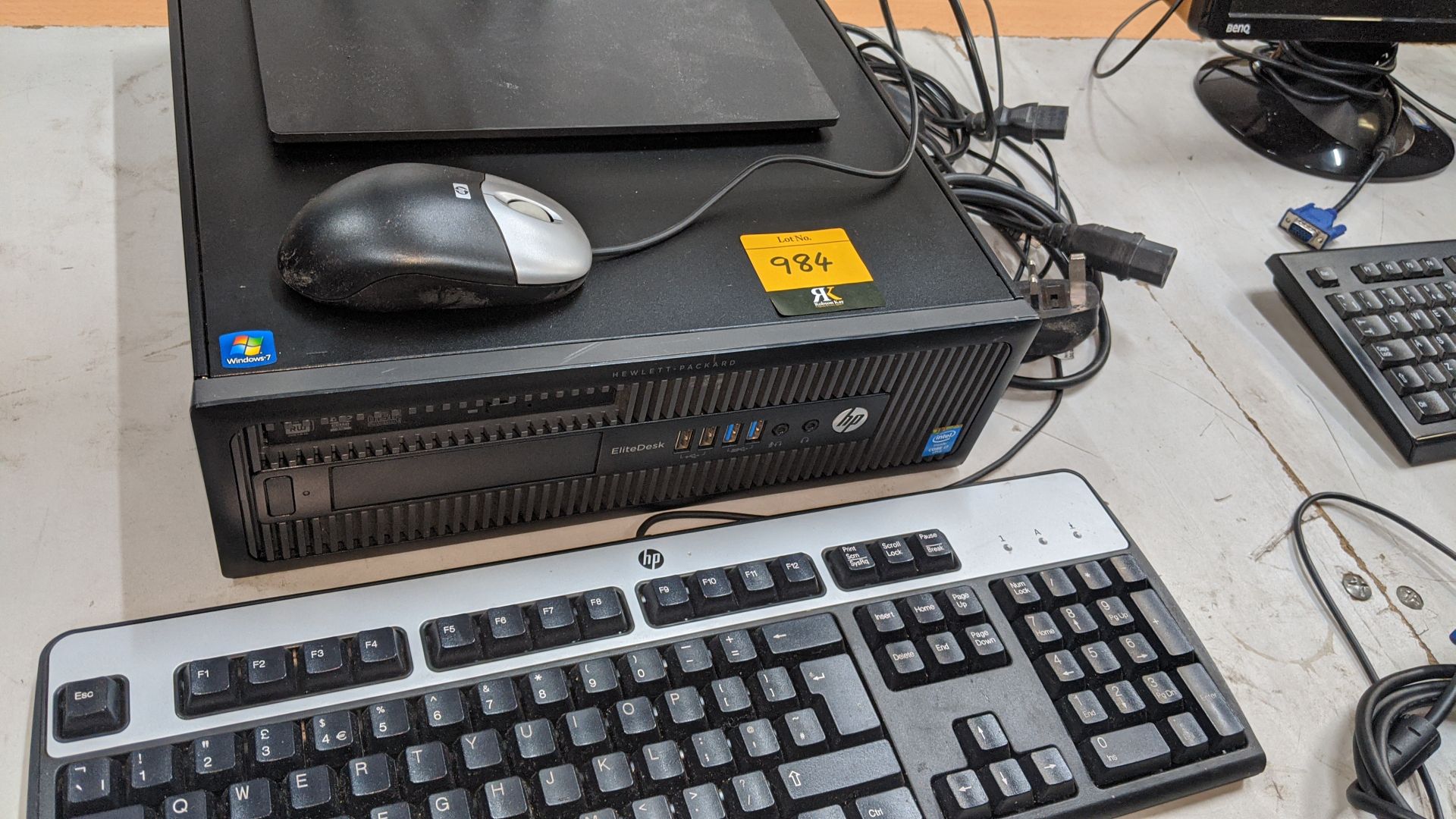 HP i7 desktop computer with widescreen monitor plus keyboard & mouse. This is one of a large - Image 8 of 11