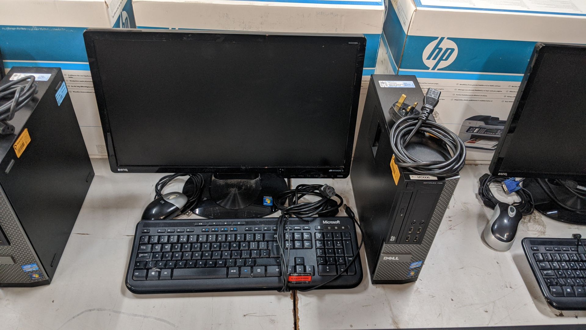 2 off Dell Optiplex tower computers with i5 processors, 8GB Ram, 240GB SSD, each including widescre - Image 9 of 14