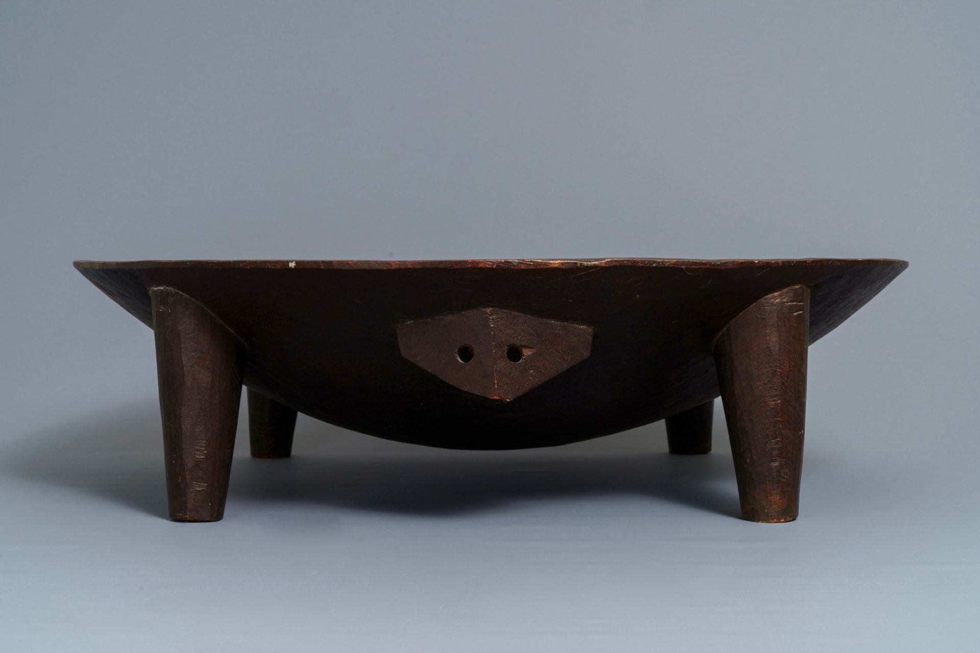 A large wooden Tanoa Dina or Kava bowl, Fiji, 19th C. - Image 2 of 8