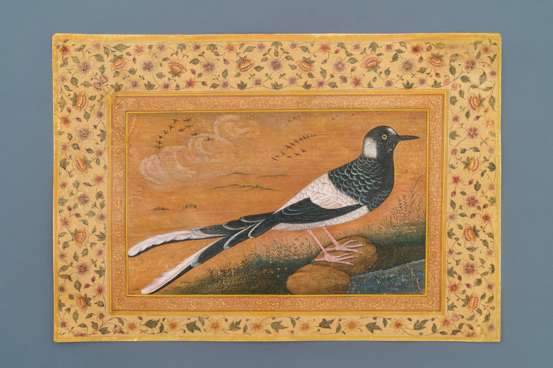 Seven Islamic and Persian miniature paintings on paper, 19/20th C. - Image 2 of 15