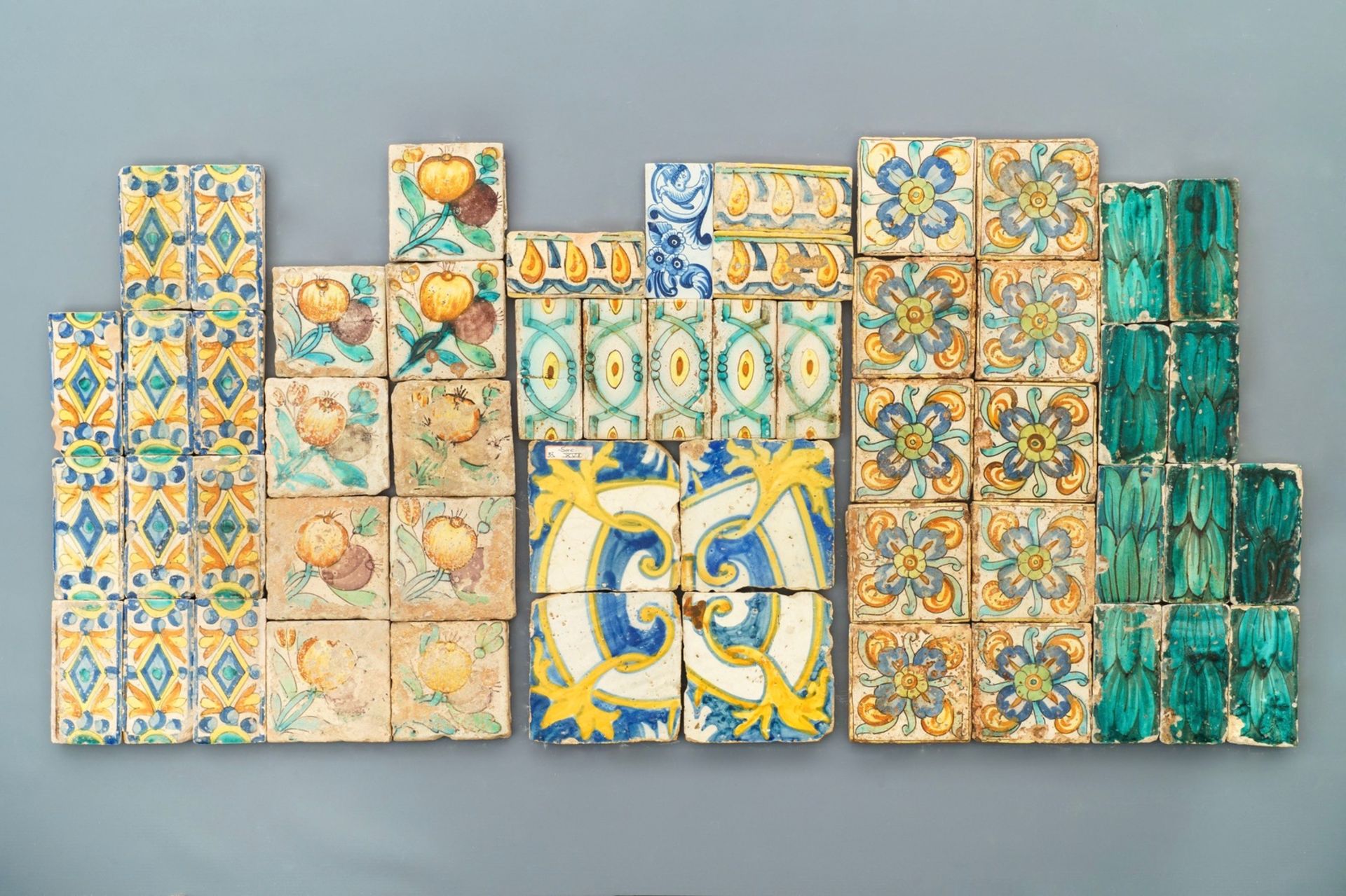 A varied collection of polychrome tiles, mostly Spain, 17th C. - Image 2 of 2